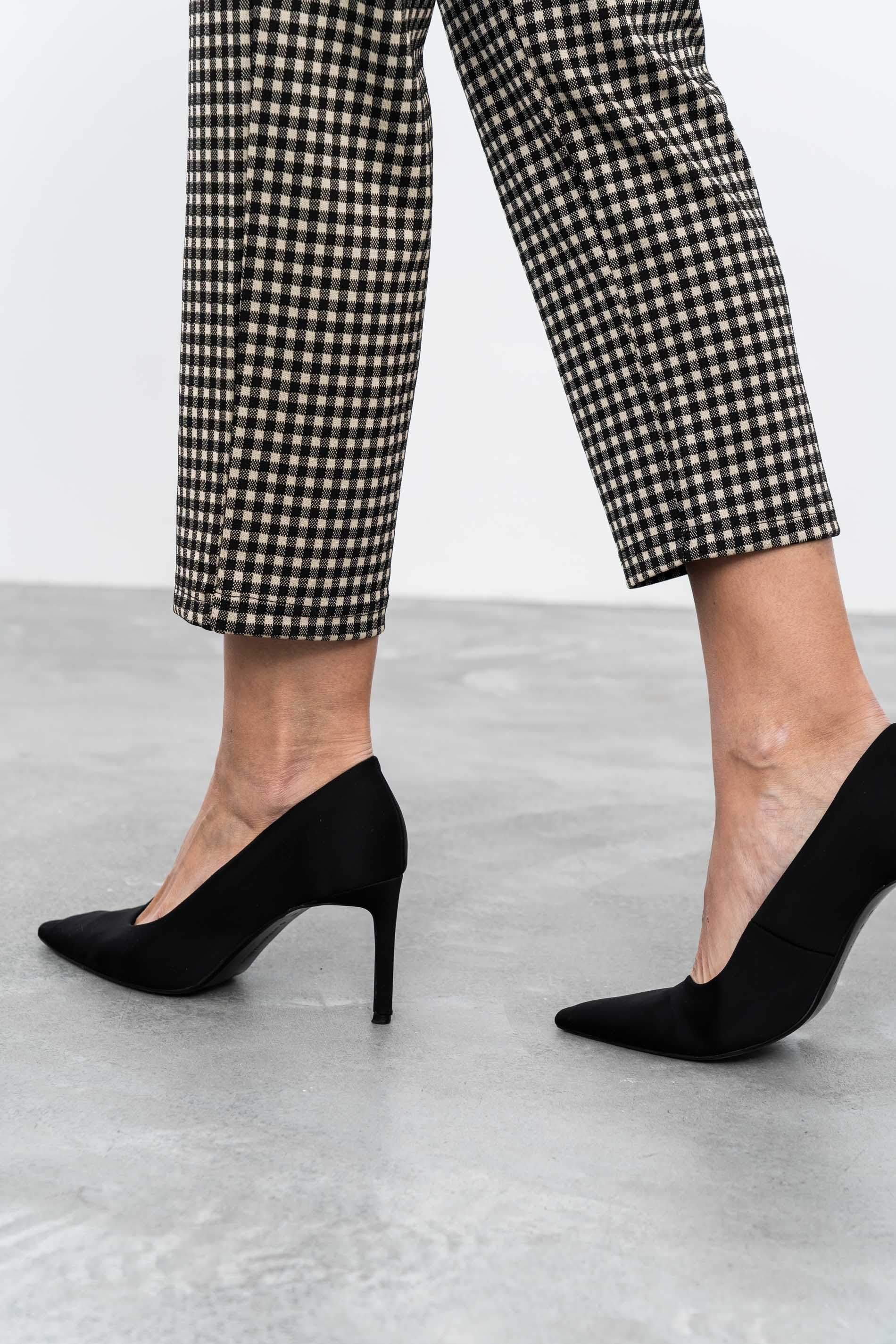 PANTALÓN JACQUARD TIPO VICHY