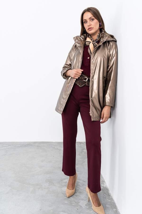 PARKA ACOLCHADA METALIZADA BRONCE