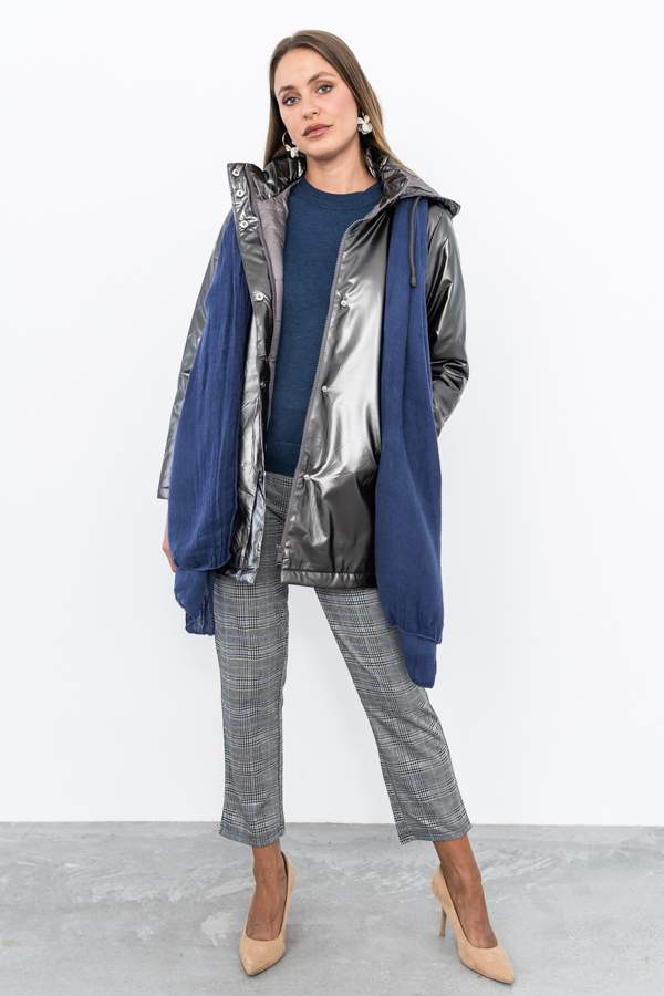 PARKA ACOLCHADA METALIZADA PLOMO