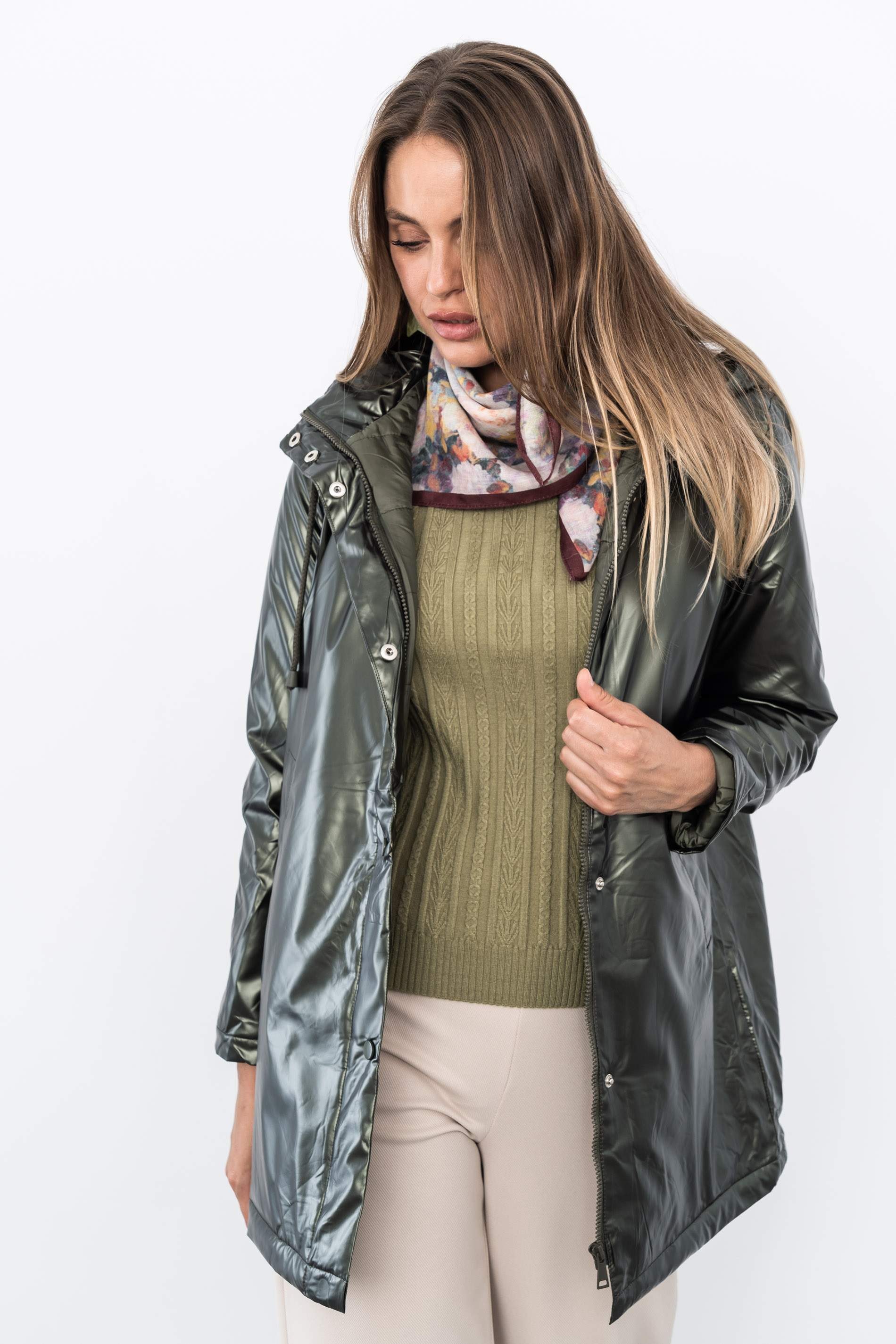 PARKA ACOLCHADA METALIZADA KAKI