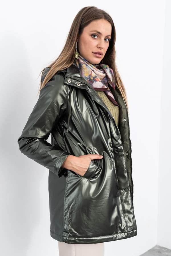 PARKA ACOLCHADA METALIZADA KAKI