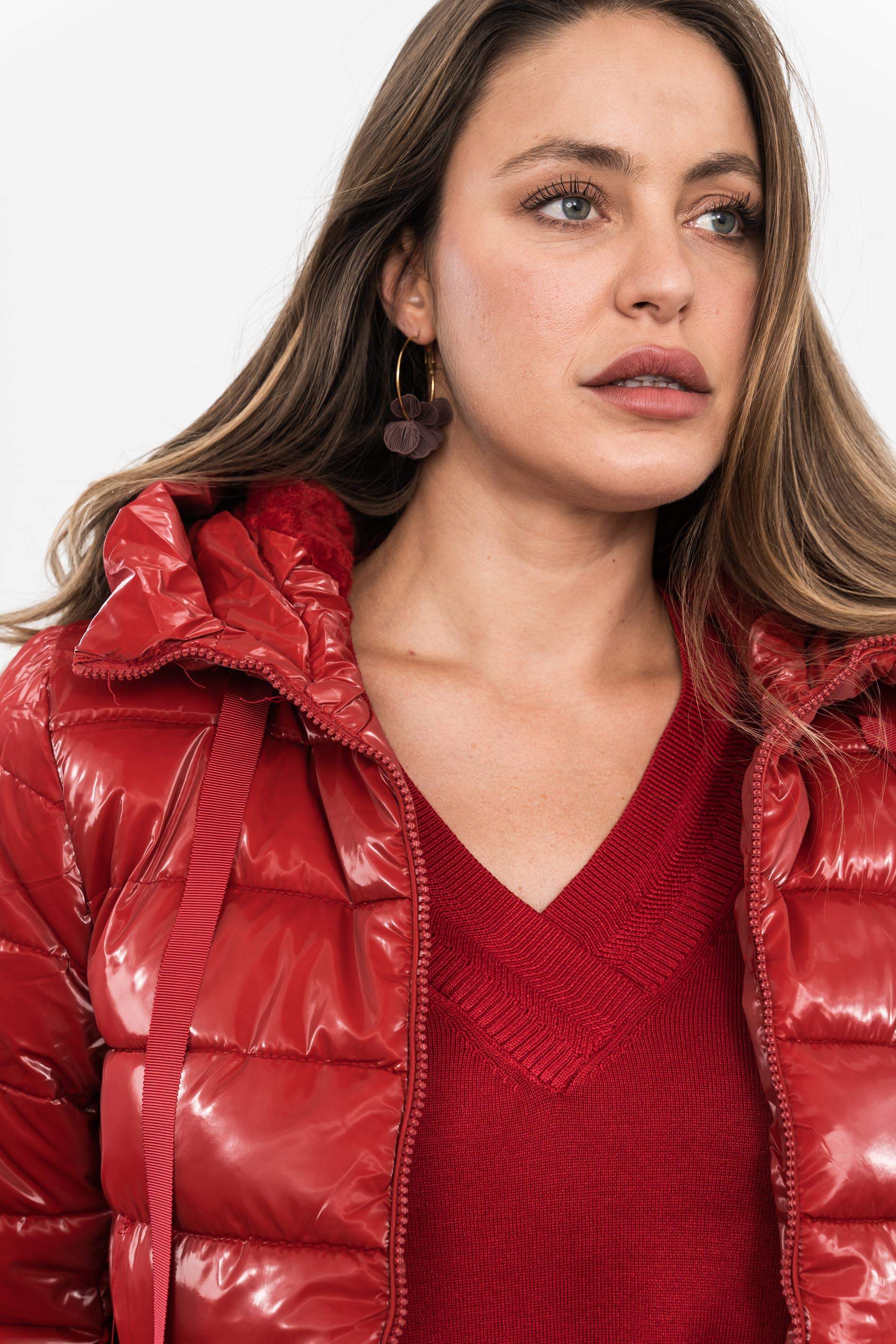 PARKA ACOLCHADA TORNASOLADA ROJO