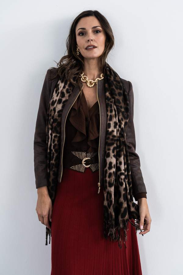 FALDA PUNTO CANALÉ ROJO