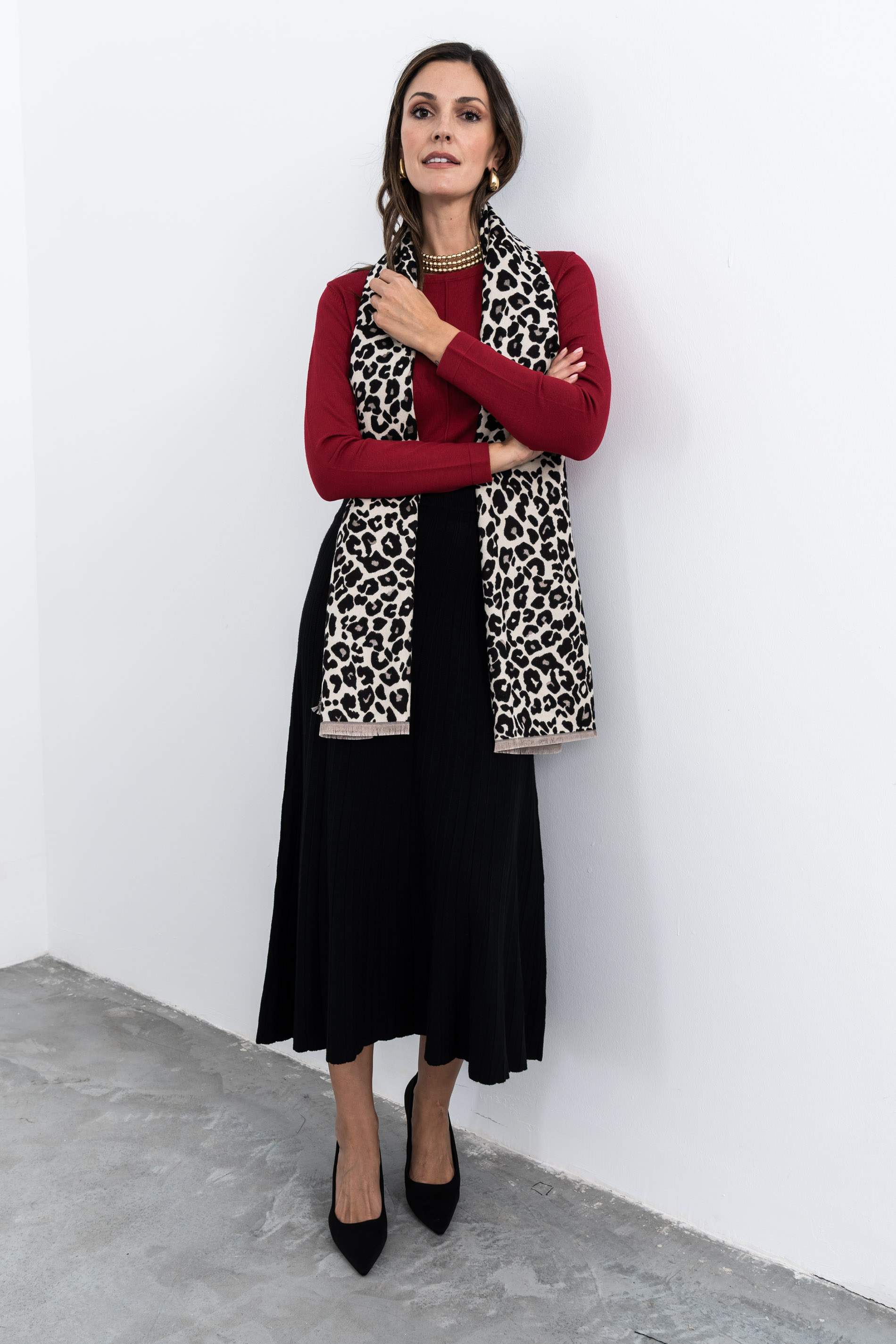 FALDA PUNTO CANALÉ NEGRO