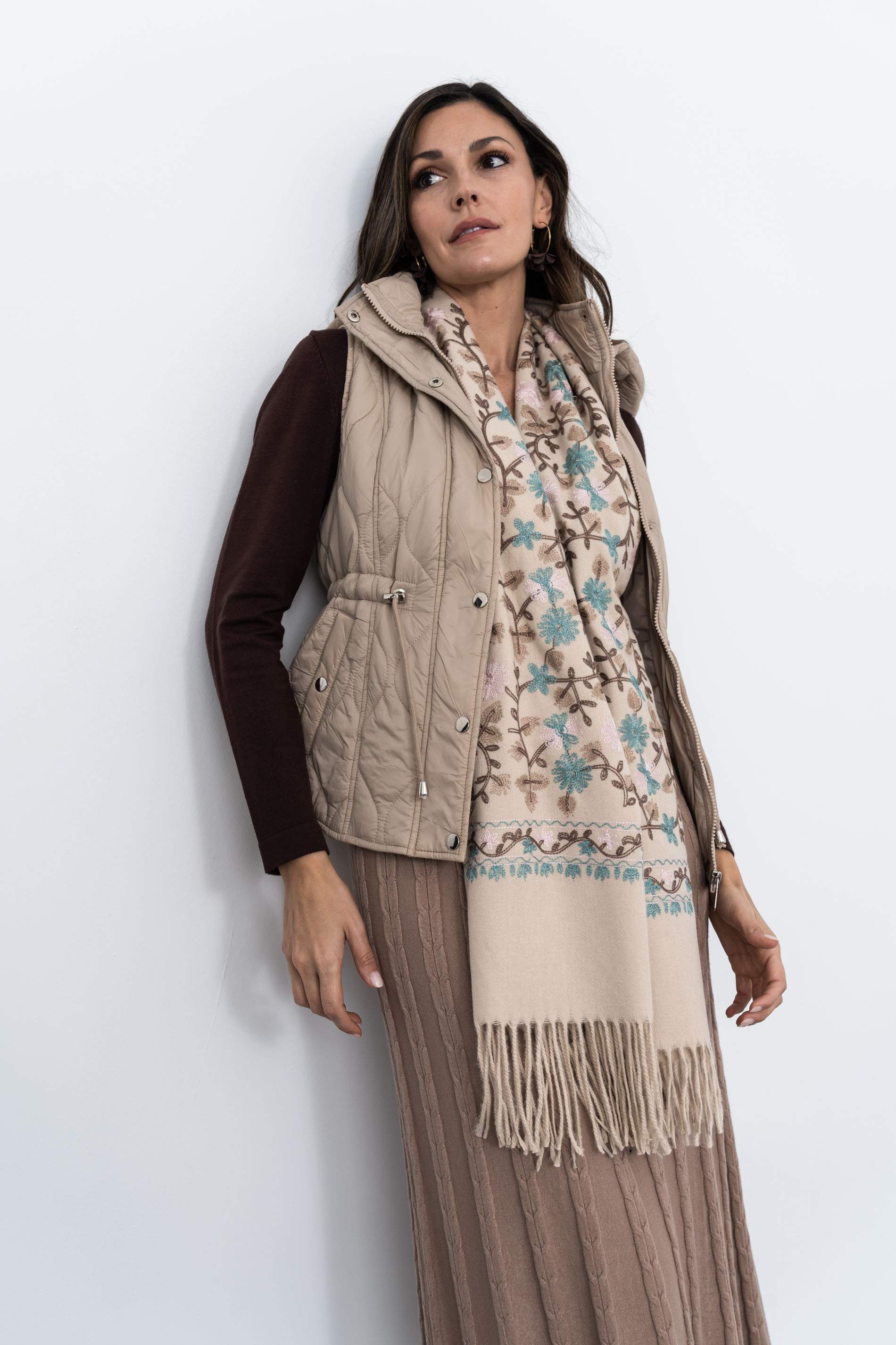 FALDA PUNTO OCHOS CAMEL