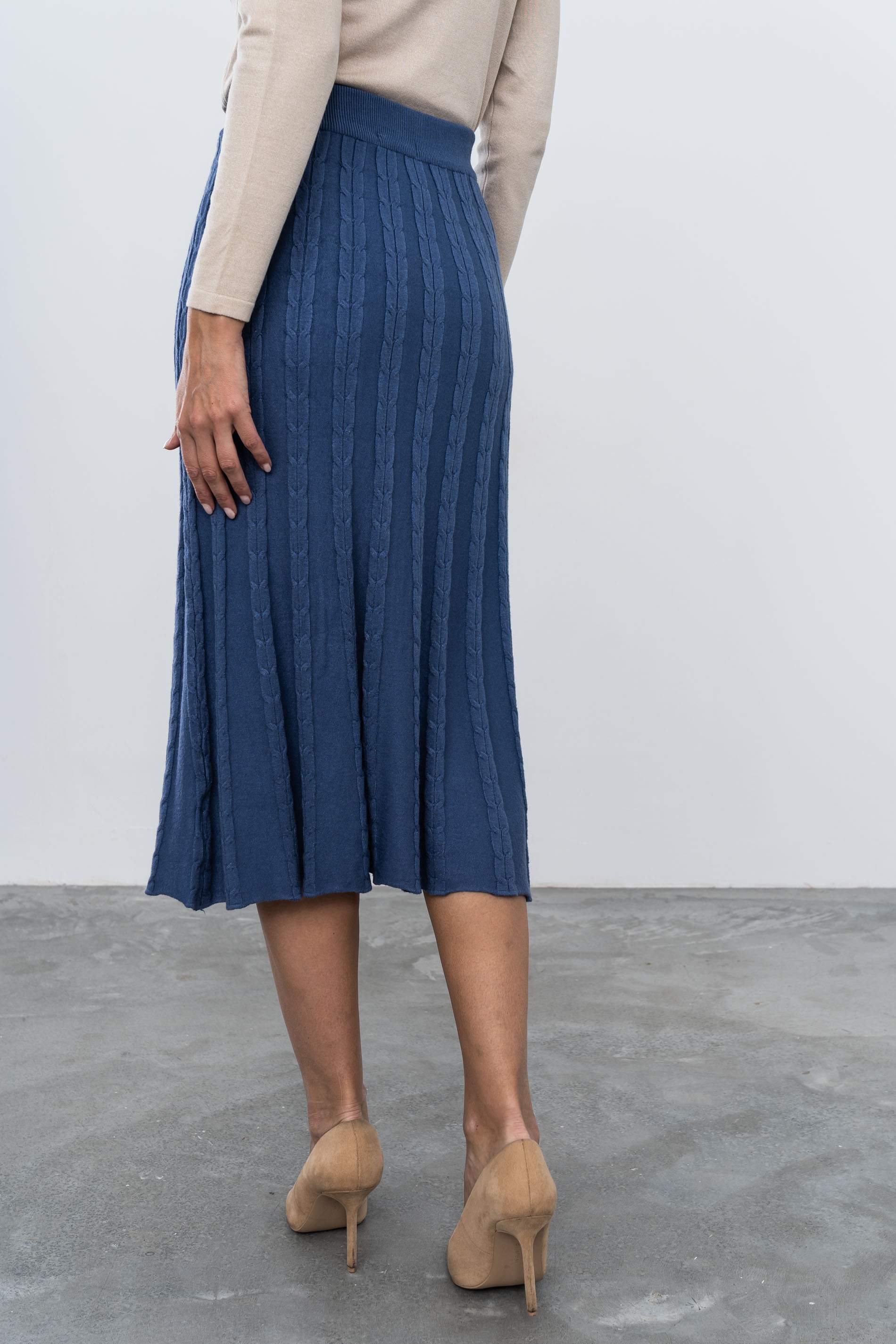 FALDA PUNTO OCHOS AZUL