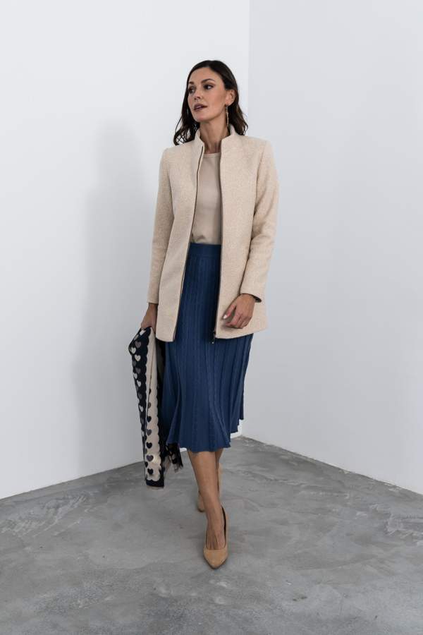 FALDA PUNTO OCHOS AZUL