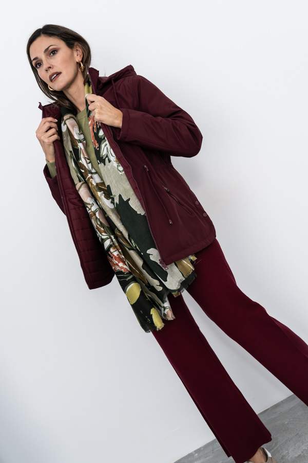 PANTALÓN PUNTO CANALÉ GRANATE