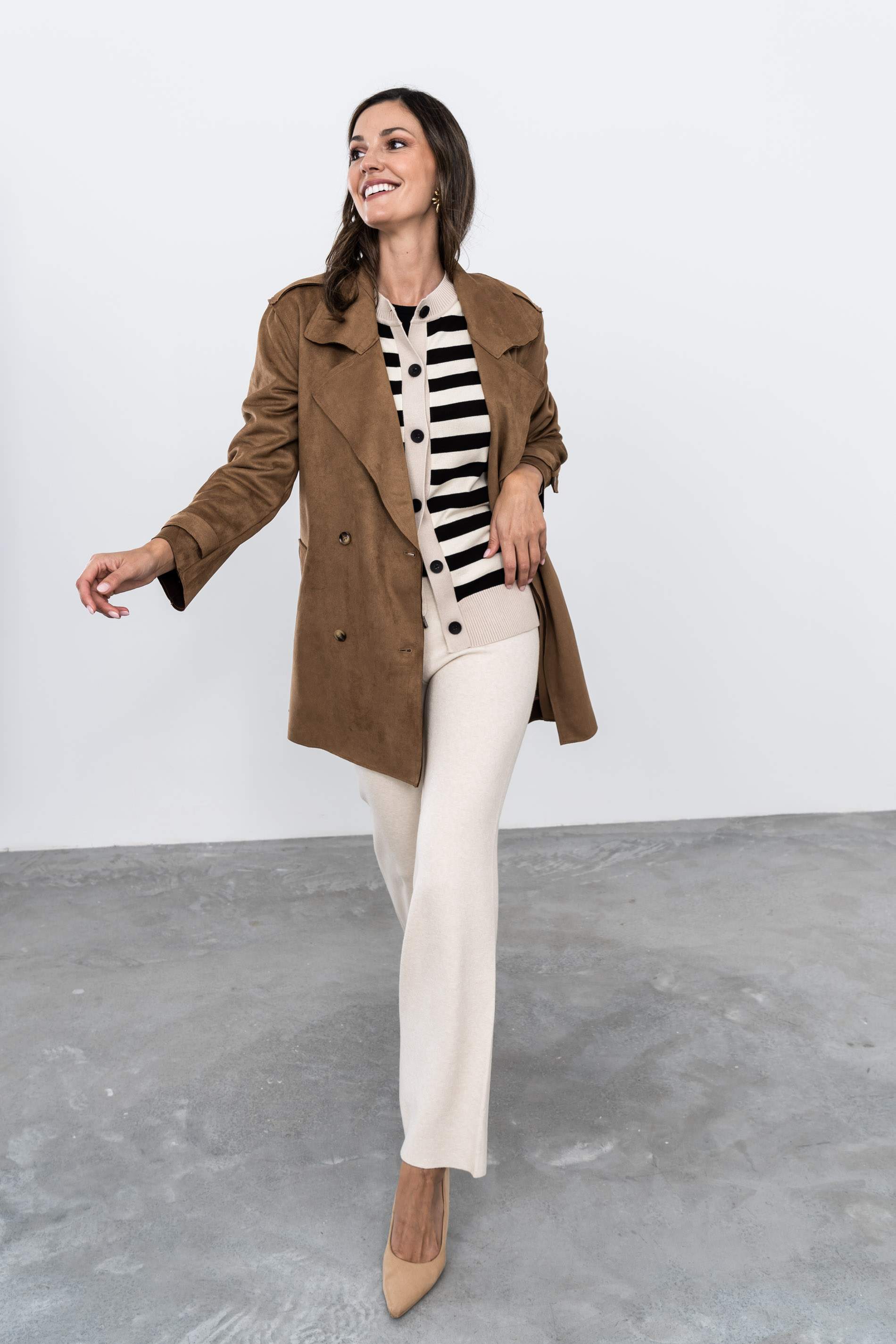 PANTALÓN PUNTO LISO BEIGE