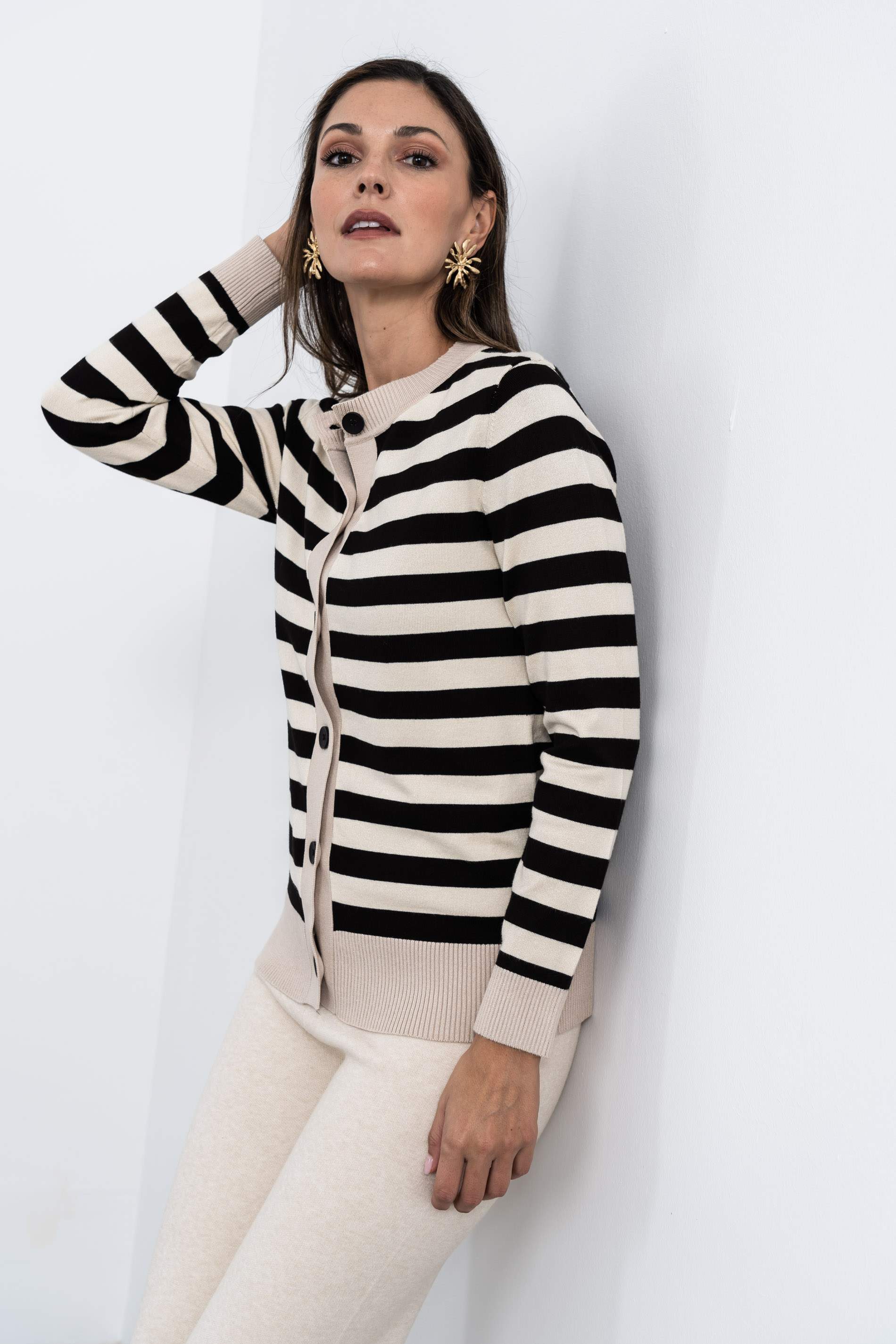 PANTALÓN PUNTO LISO BEIGE