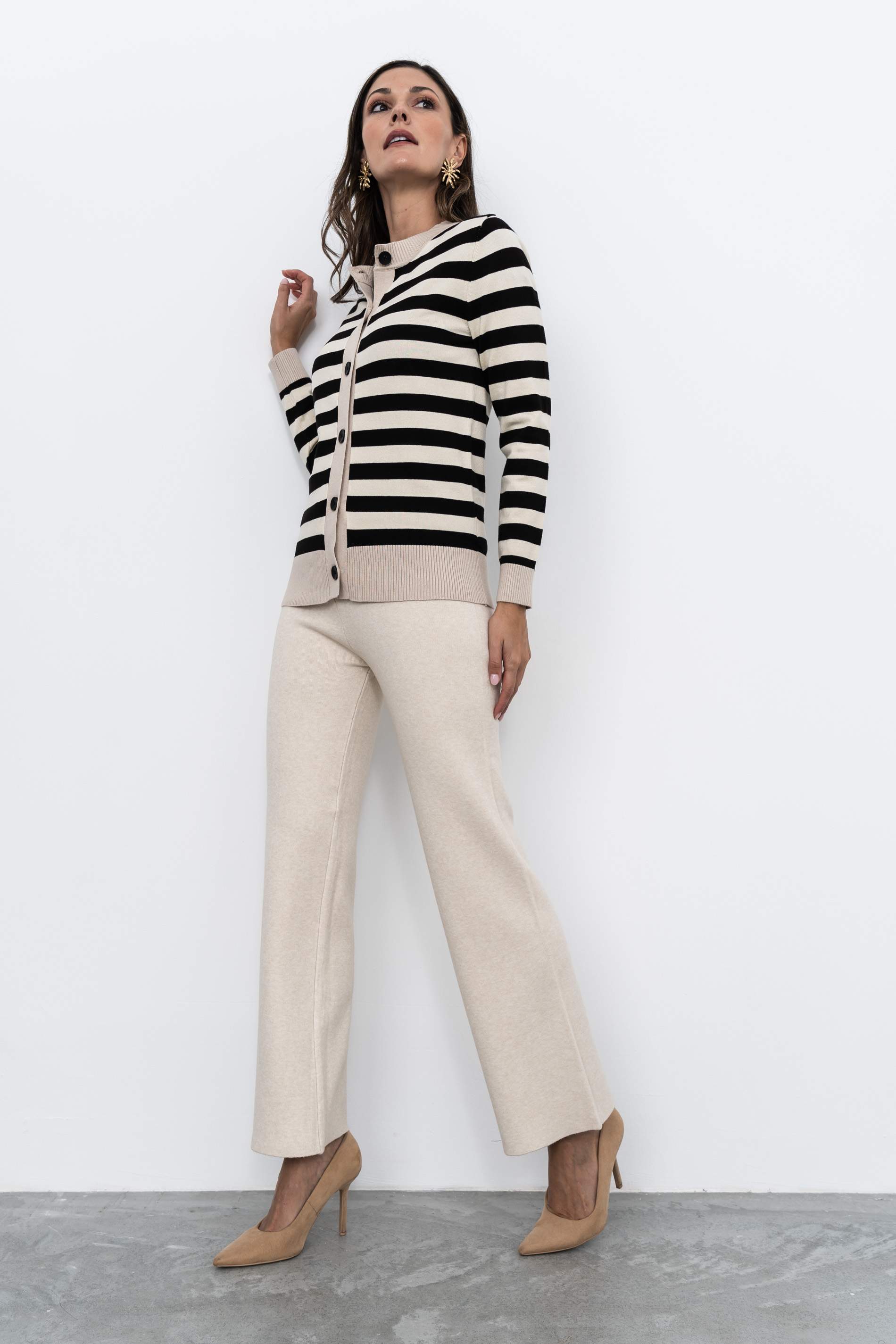 PANTALÓN PUNTO LISO BEIGE