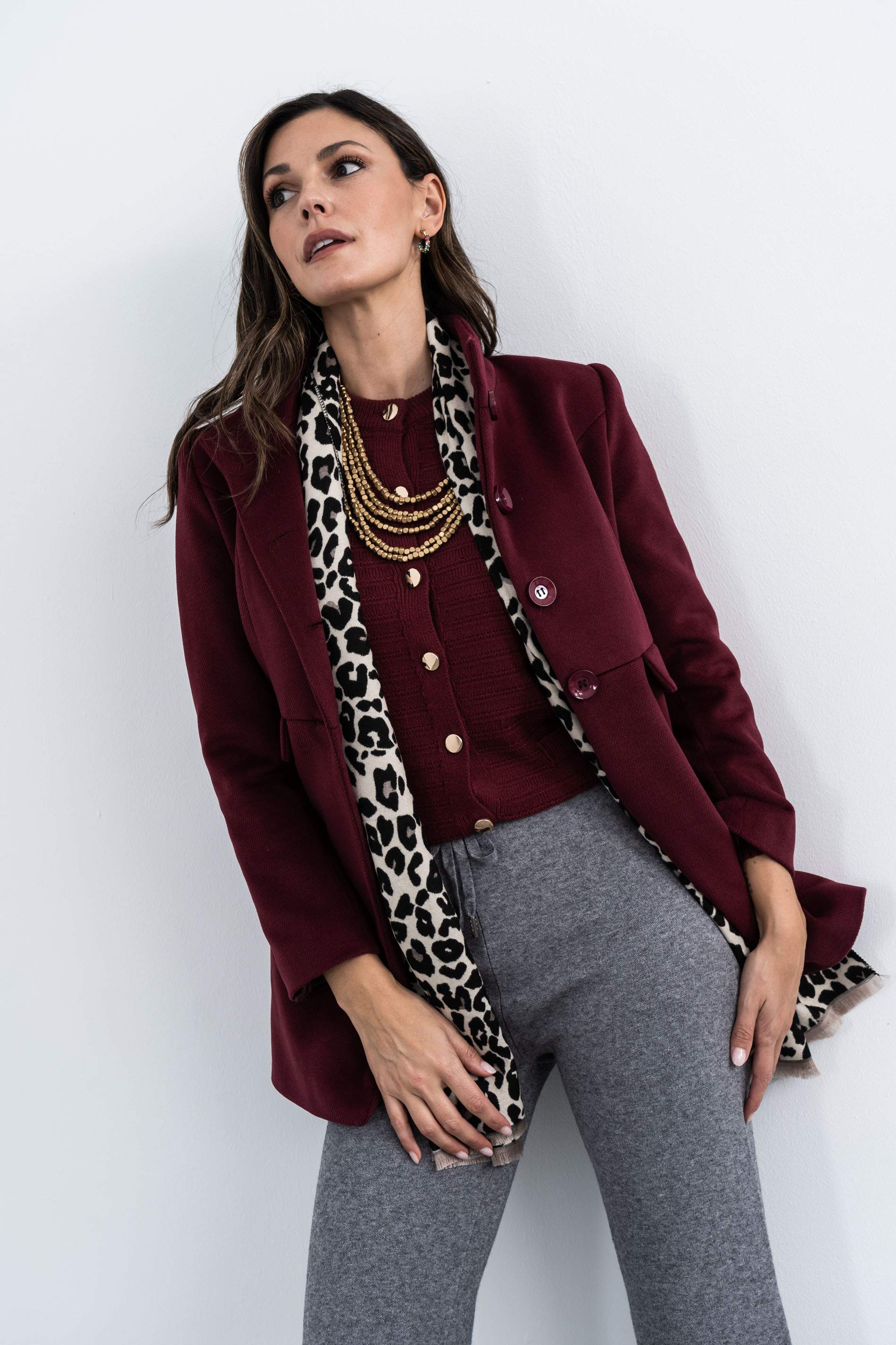 PANTALÓN PUNTO LISO GRIS