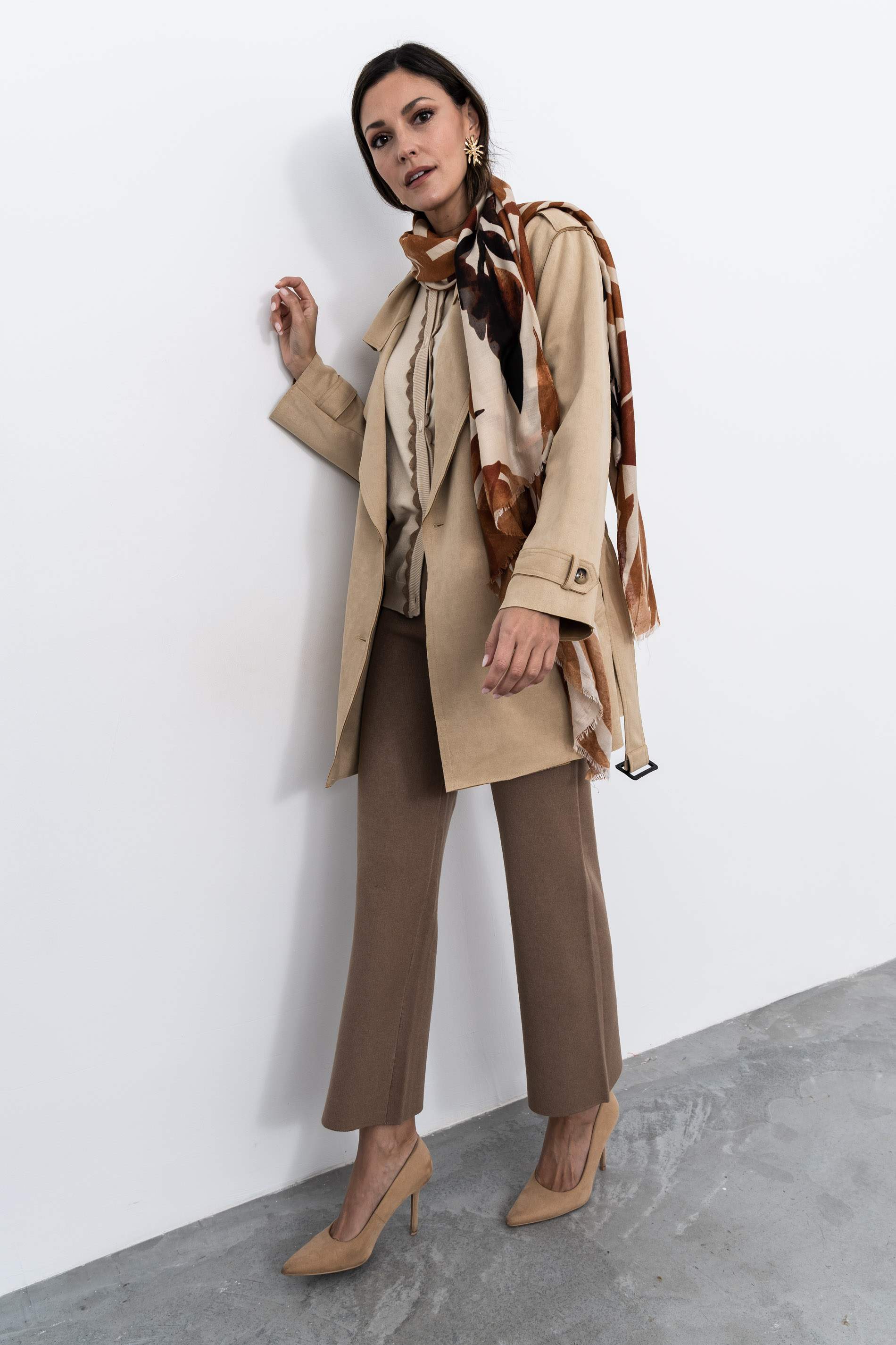 PANTALÓN PUNTO LISO CAMEL