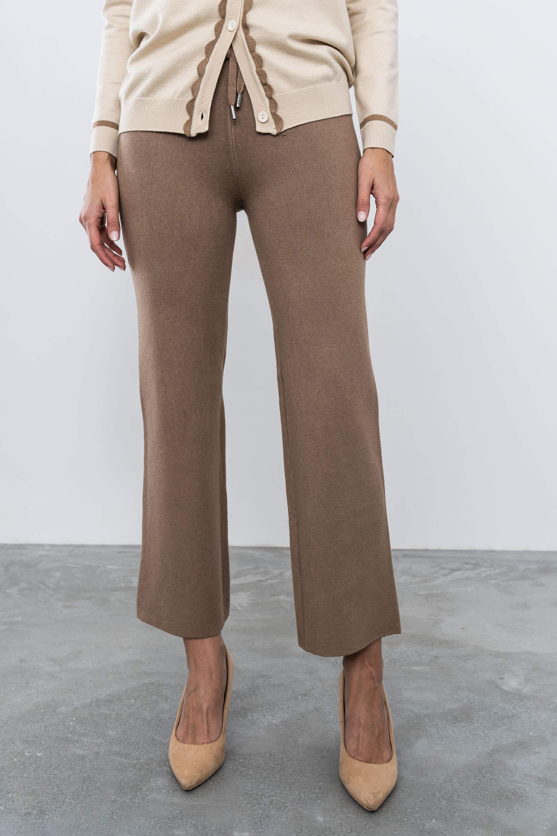 PANTALÓN PUNTO LISO CAMEL