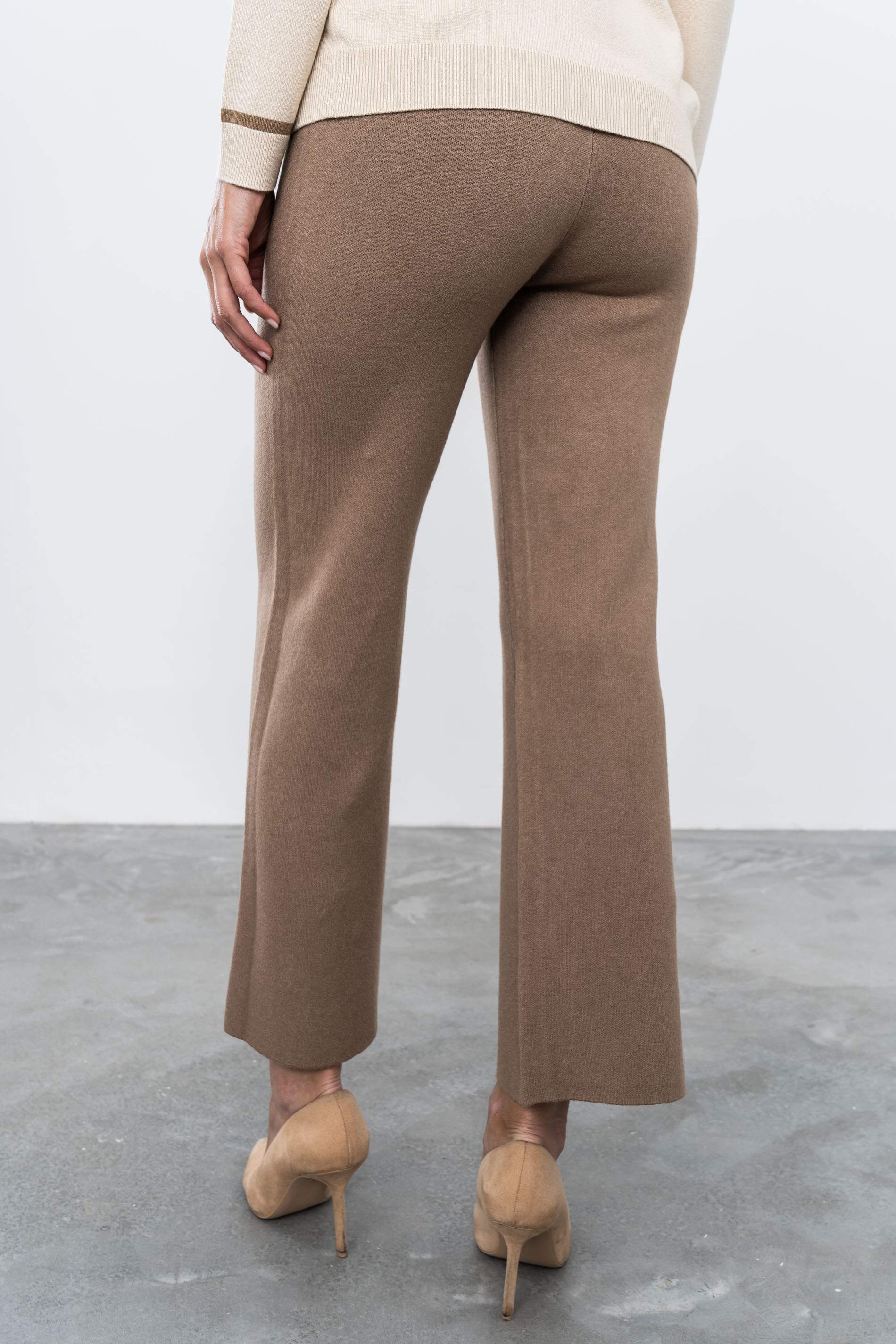 PANTALÓN PUNTO LISO CAMEL