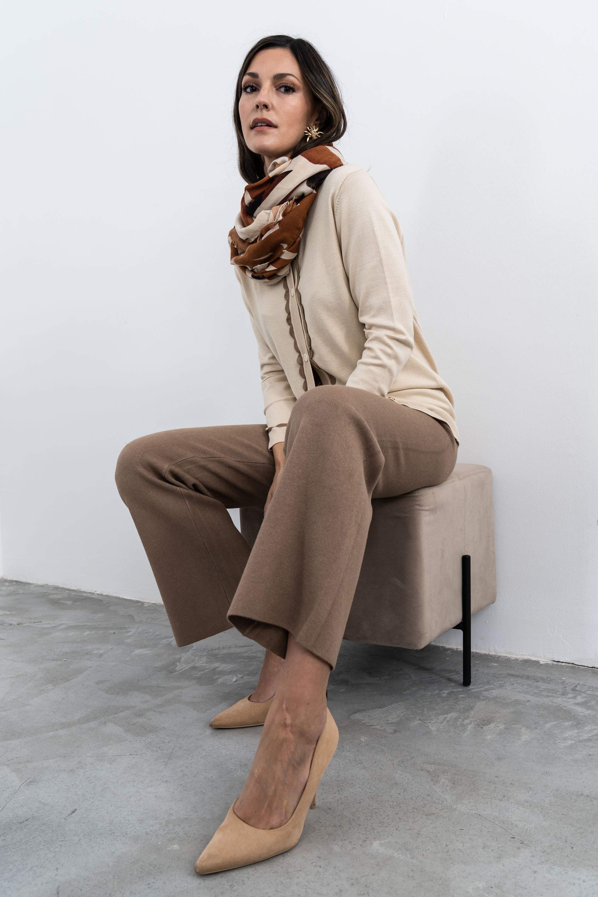 PANTALÓN PUNTO LISO CAMEL