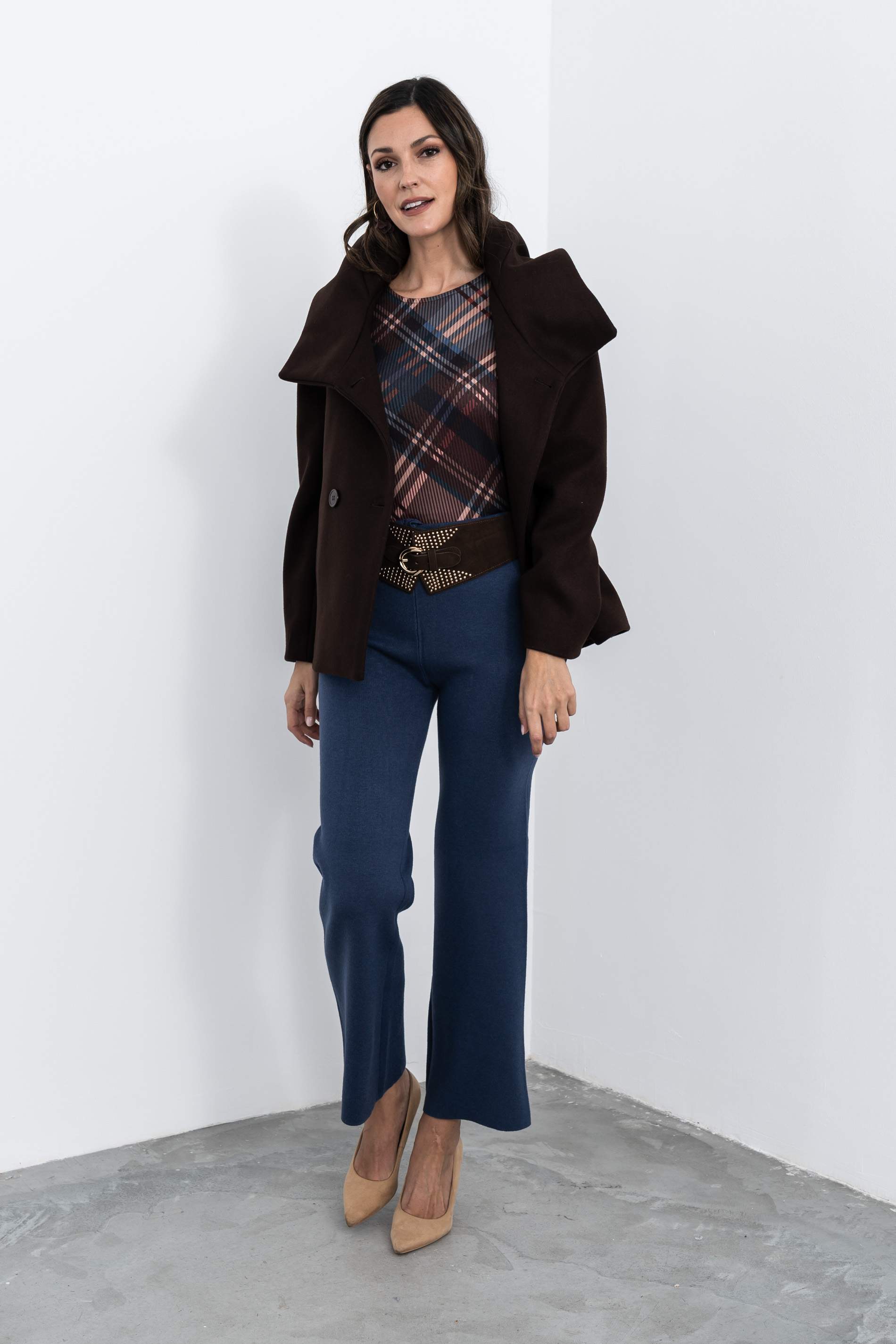 PANTALÓN PUNTO LISO AZUL