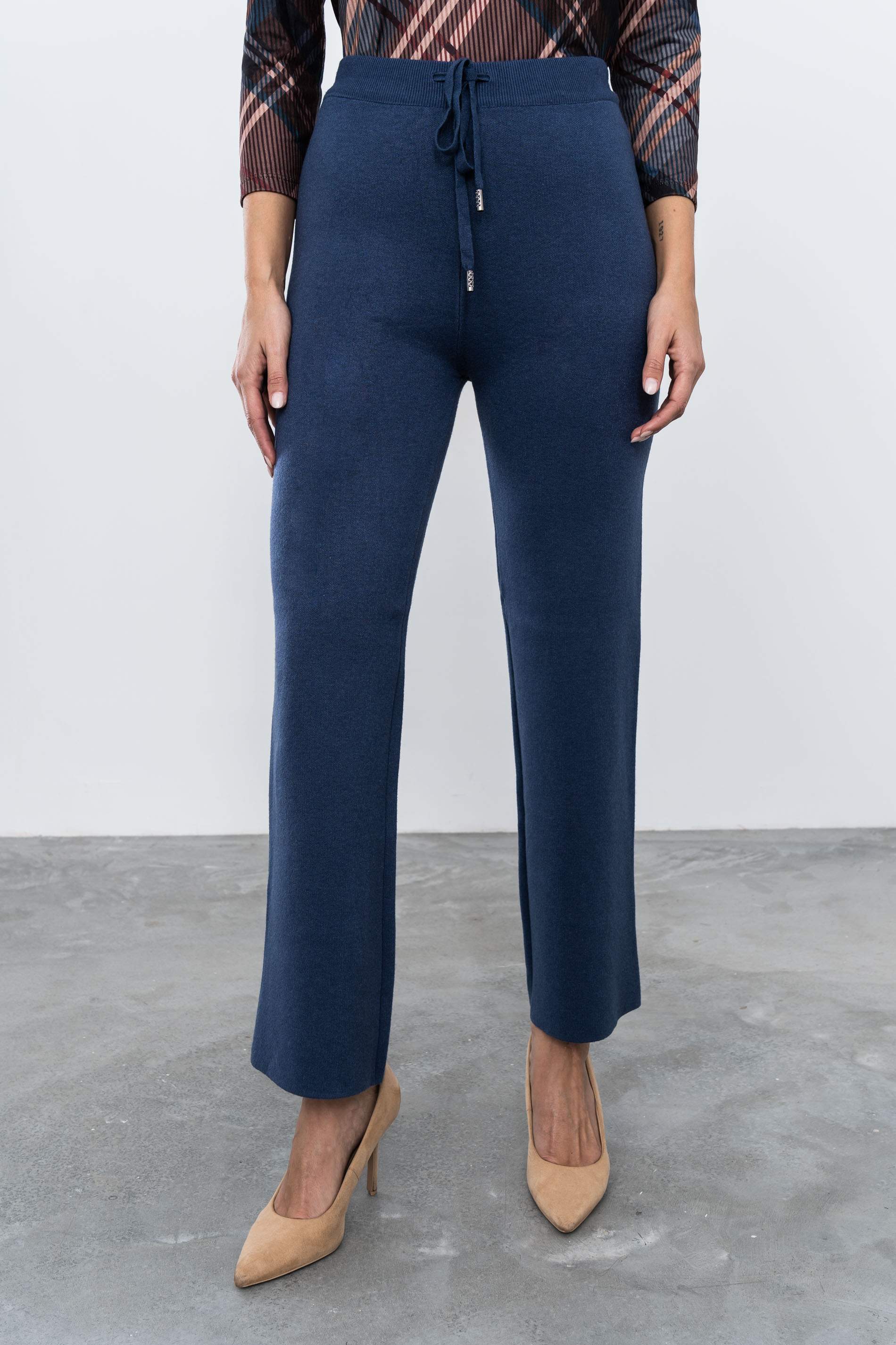 PANTALÓN PUNTO LISO AZUL