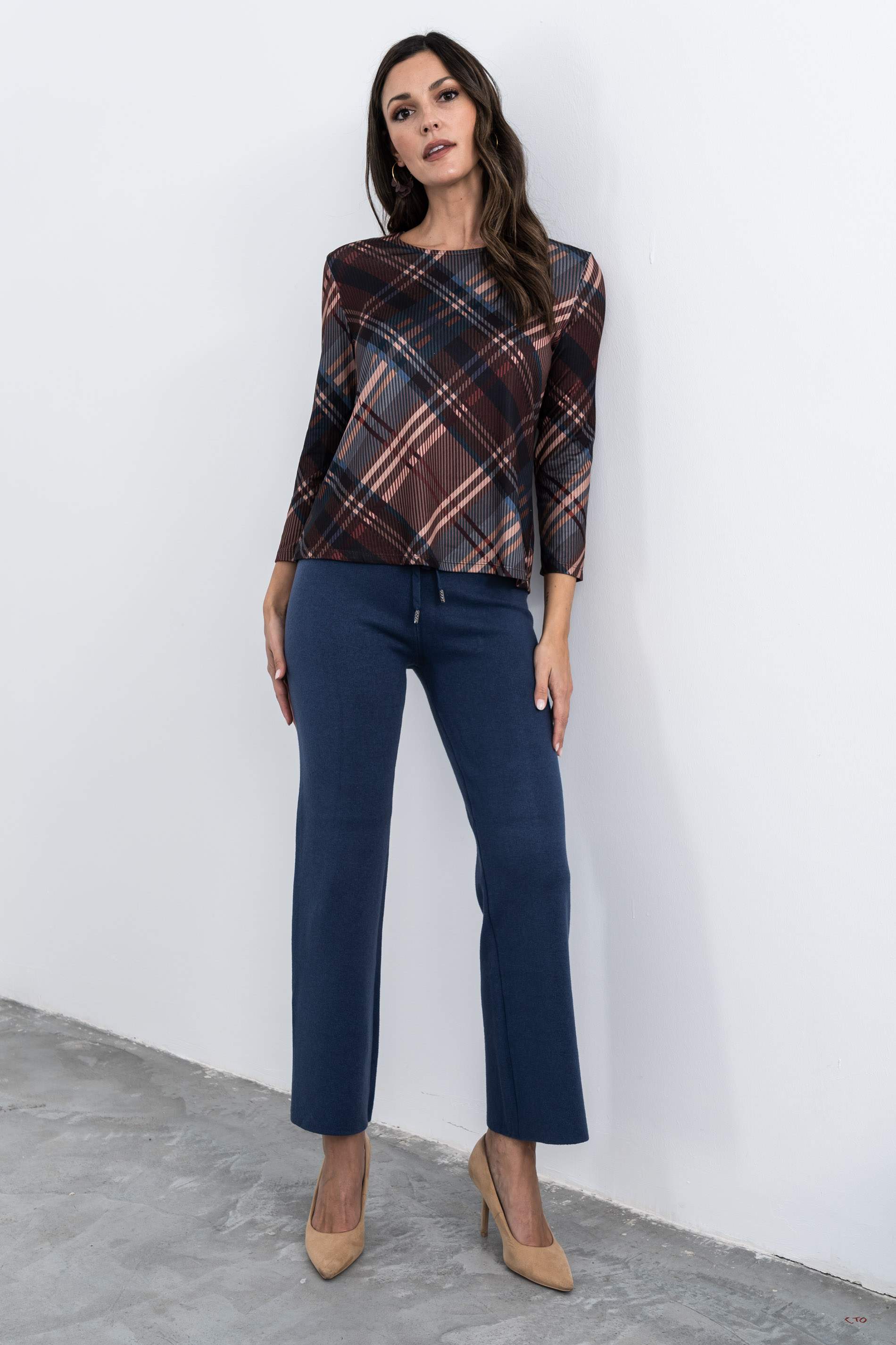 PANTALÓN PUNTO LISO AZUL