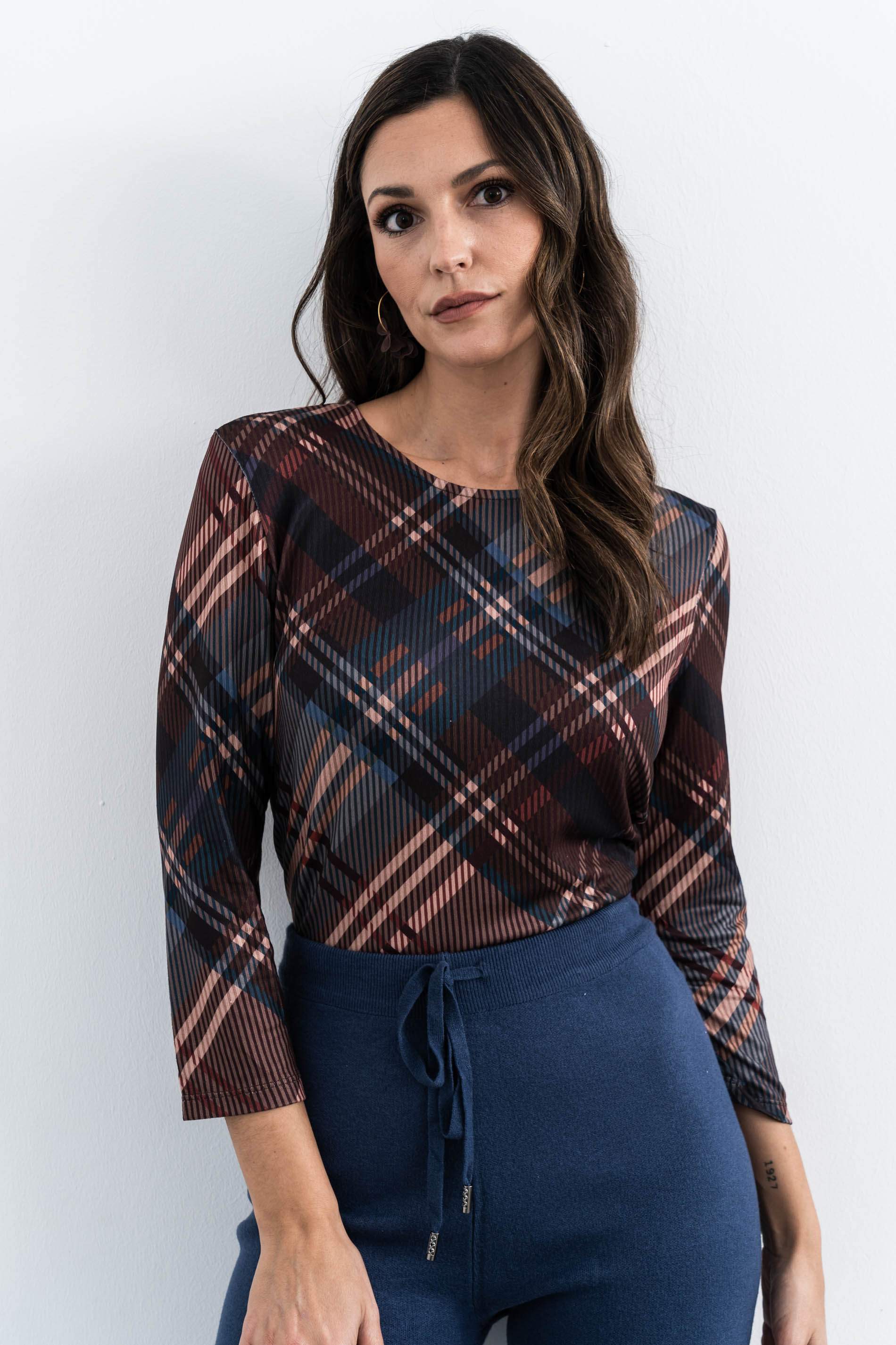 PANTALÓN PUNTO LISO AZUL