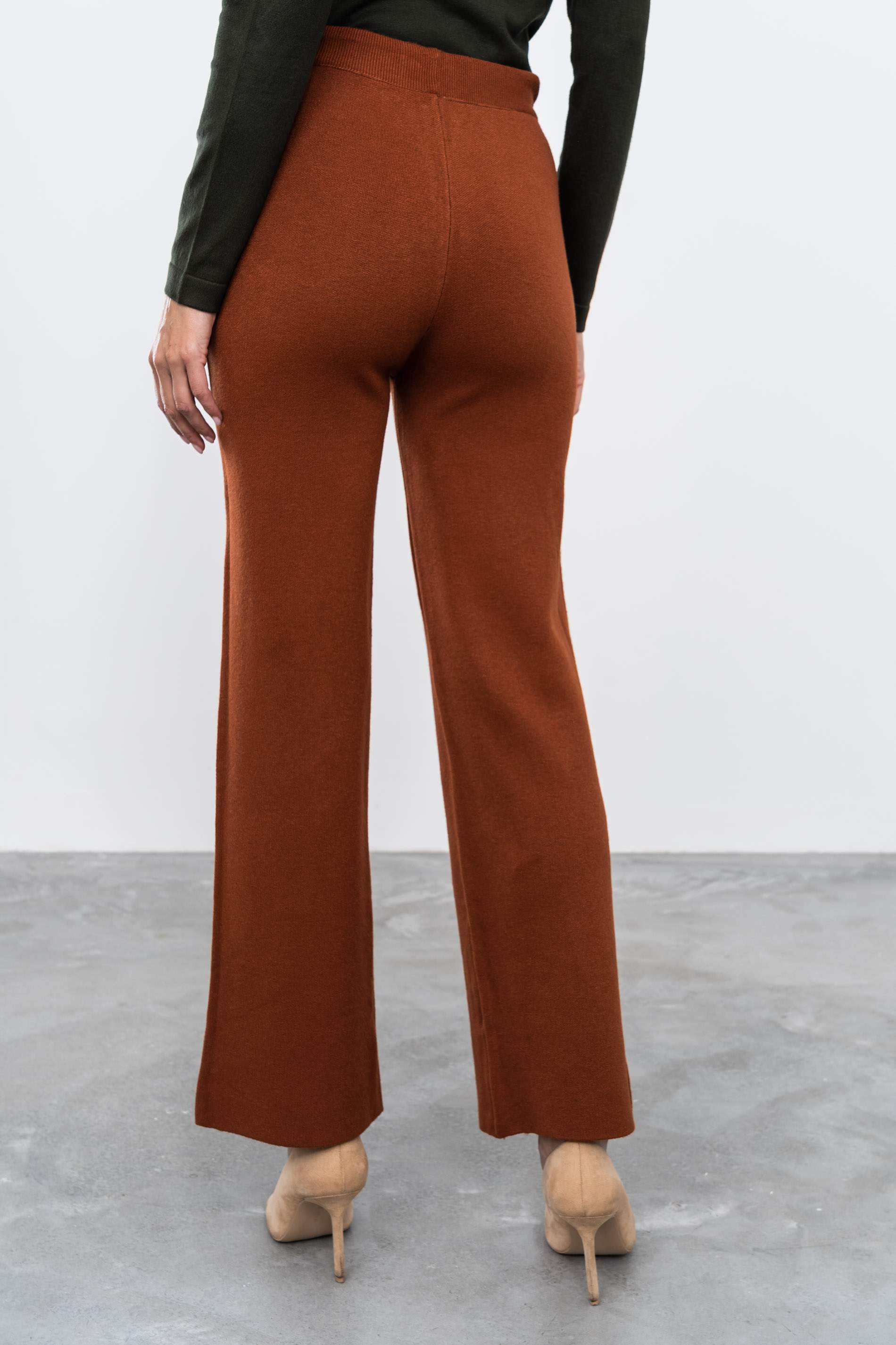 PANTALÓN PUNTO LISO TEJA