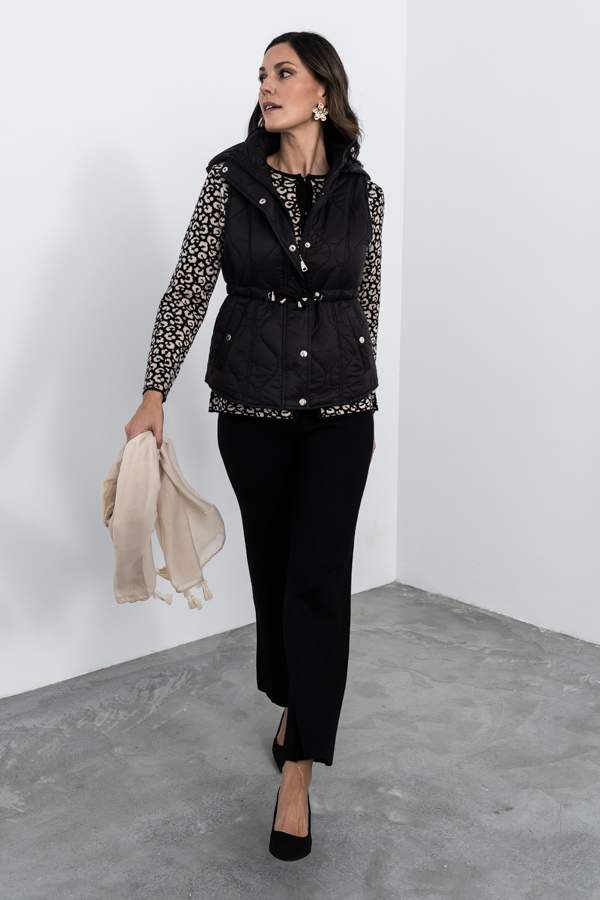 PANTALÓN PUNTO LISO NEGRO