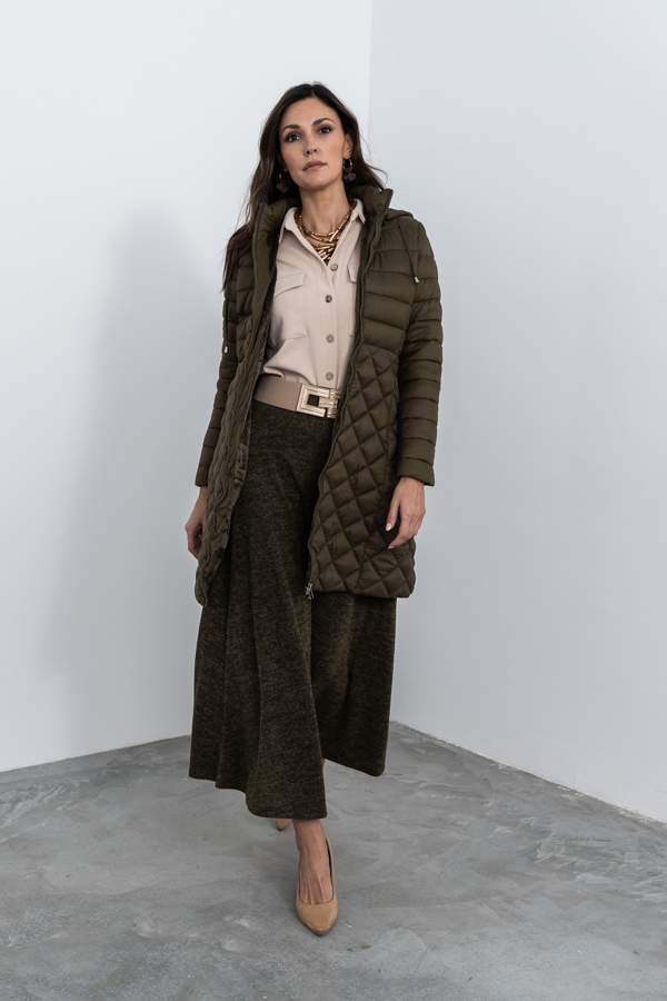 PARKA PESPUNTE COMBINADO CÁLIDA VERDE