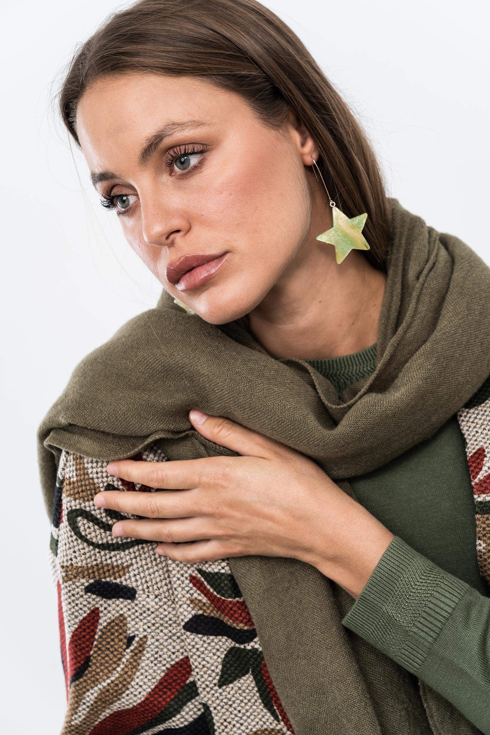 FOULARD CÁLIDO LANA KAKI