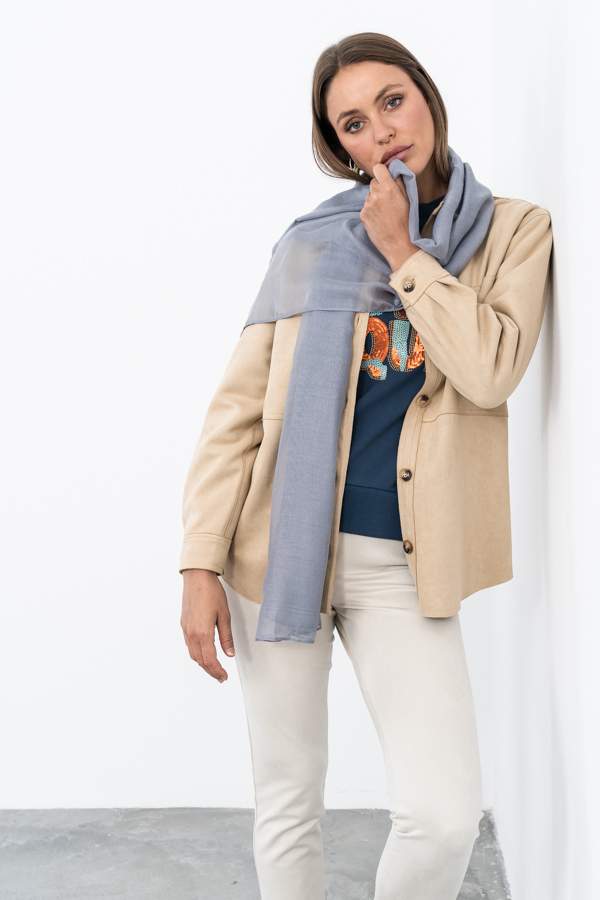 FOULARD BÁSICO COLOR PLOMO