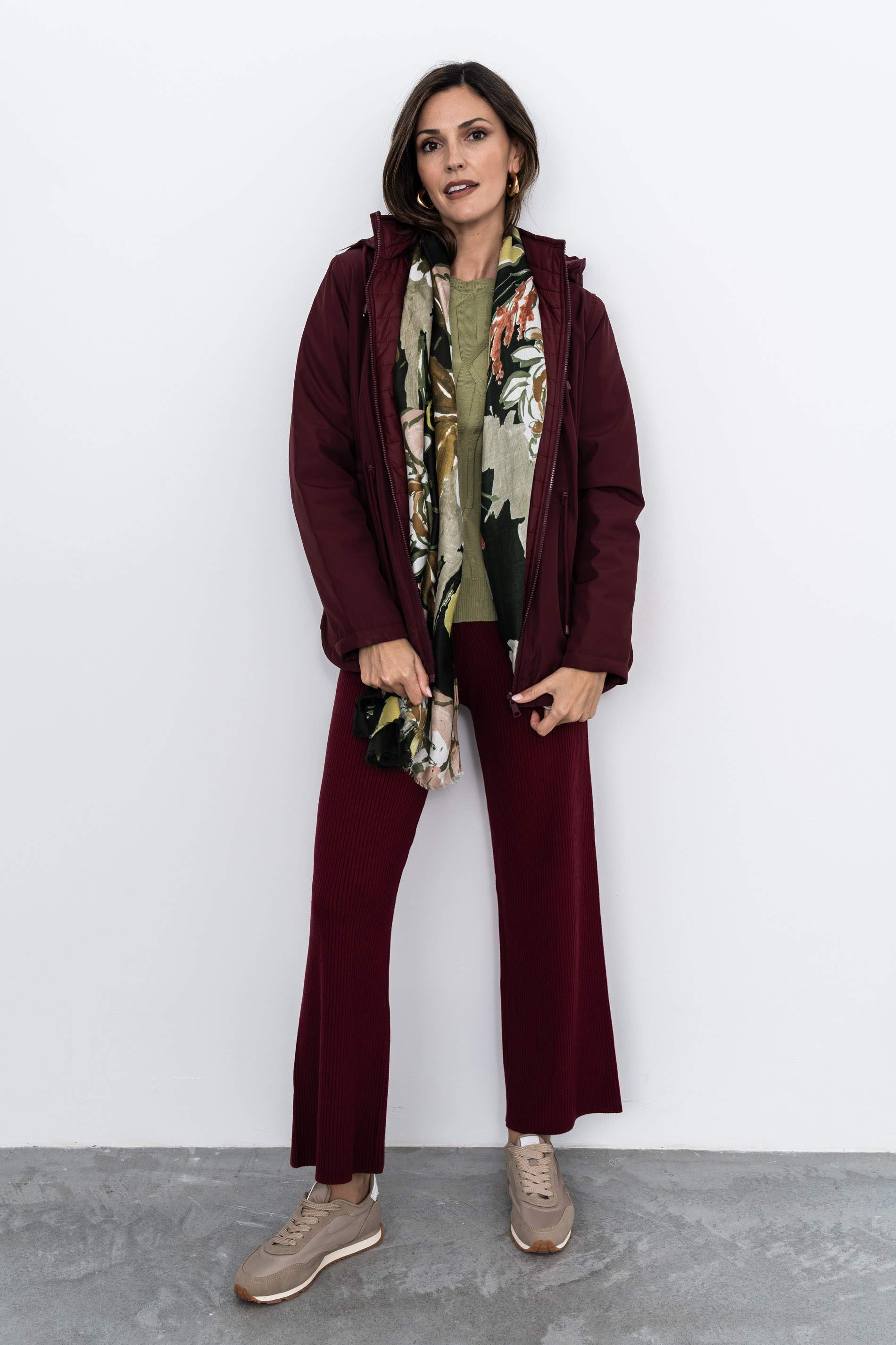 PARKA AJUSTABLE REVERSIBLE GRANATE