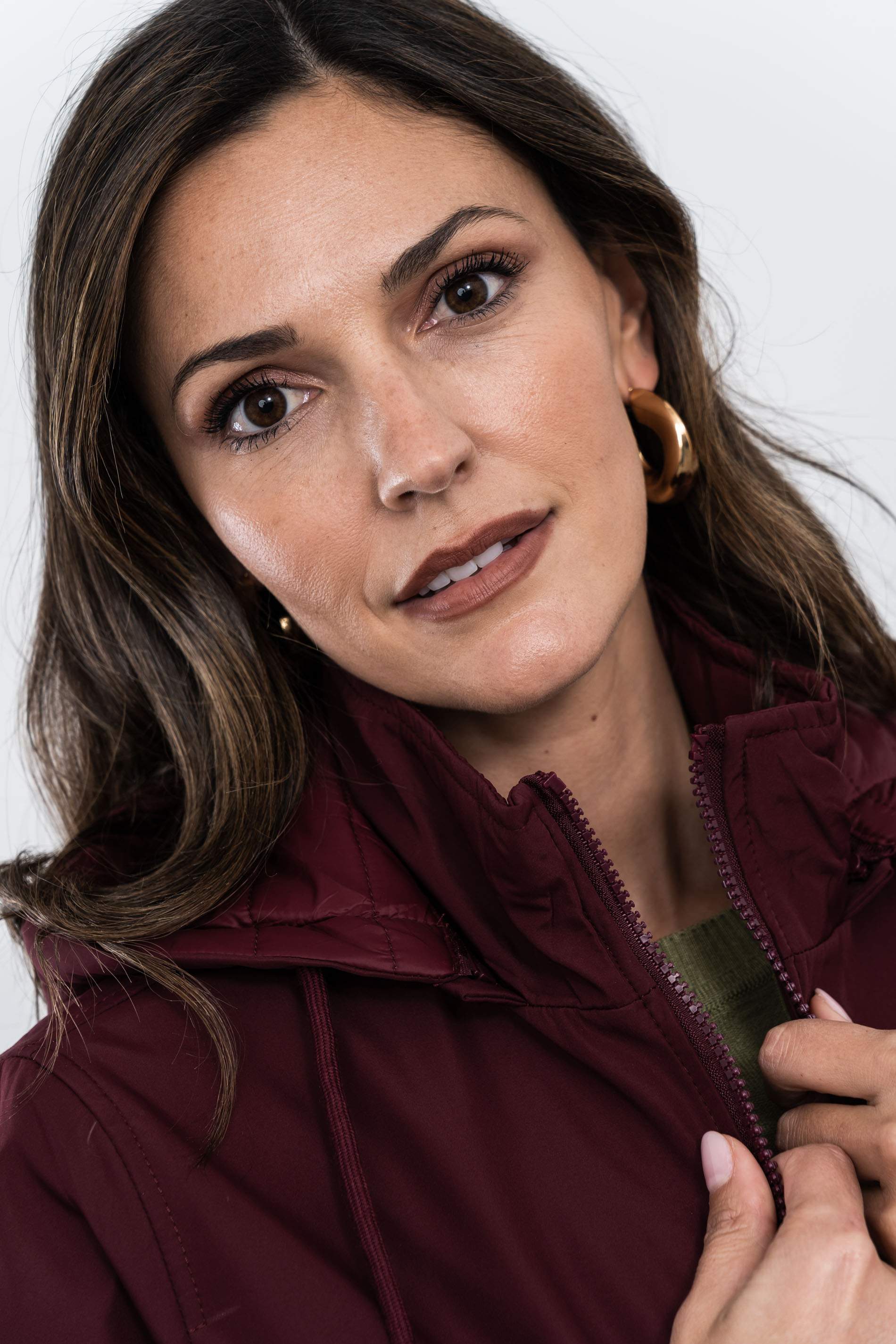 PARKA AJUSTABLE REVERSIBLE GRANATE