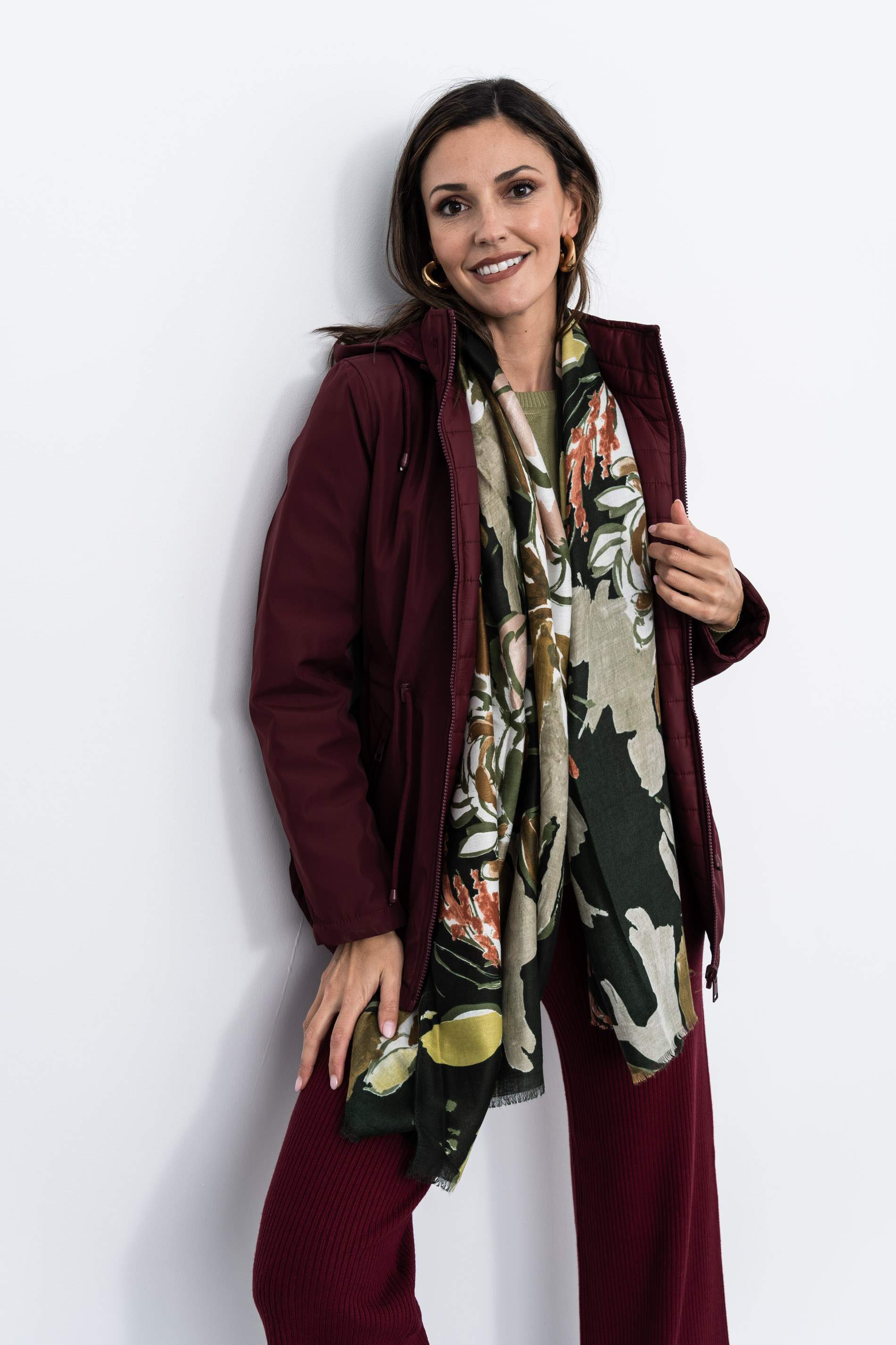 PARKA AJUSTABLE REVERSIBLE GRANATE