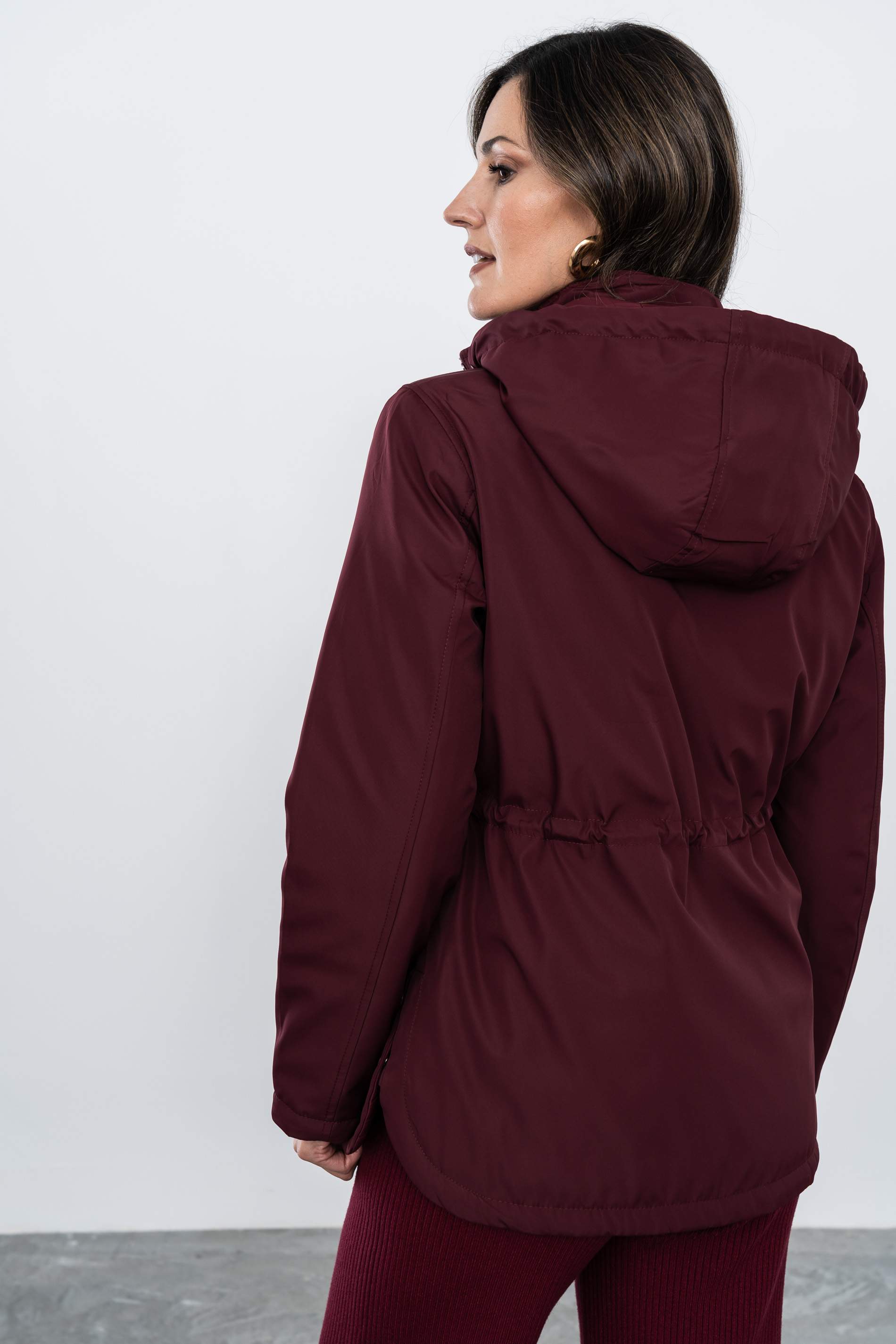 PARKA AJUSTABLE REVERSIBLE GRANATE