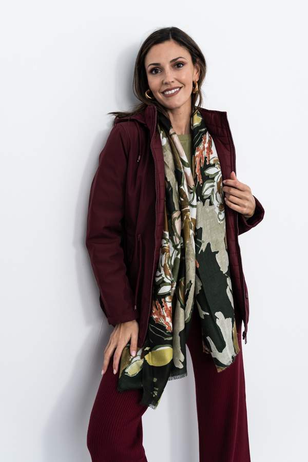 PARKA AJUSTABLE REVERSIBLE GRANATE