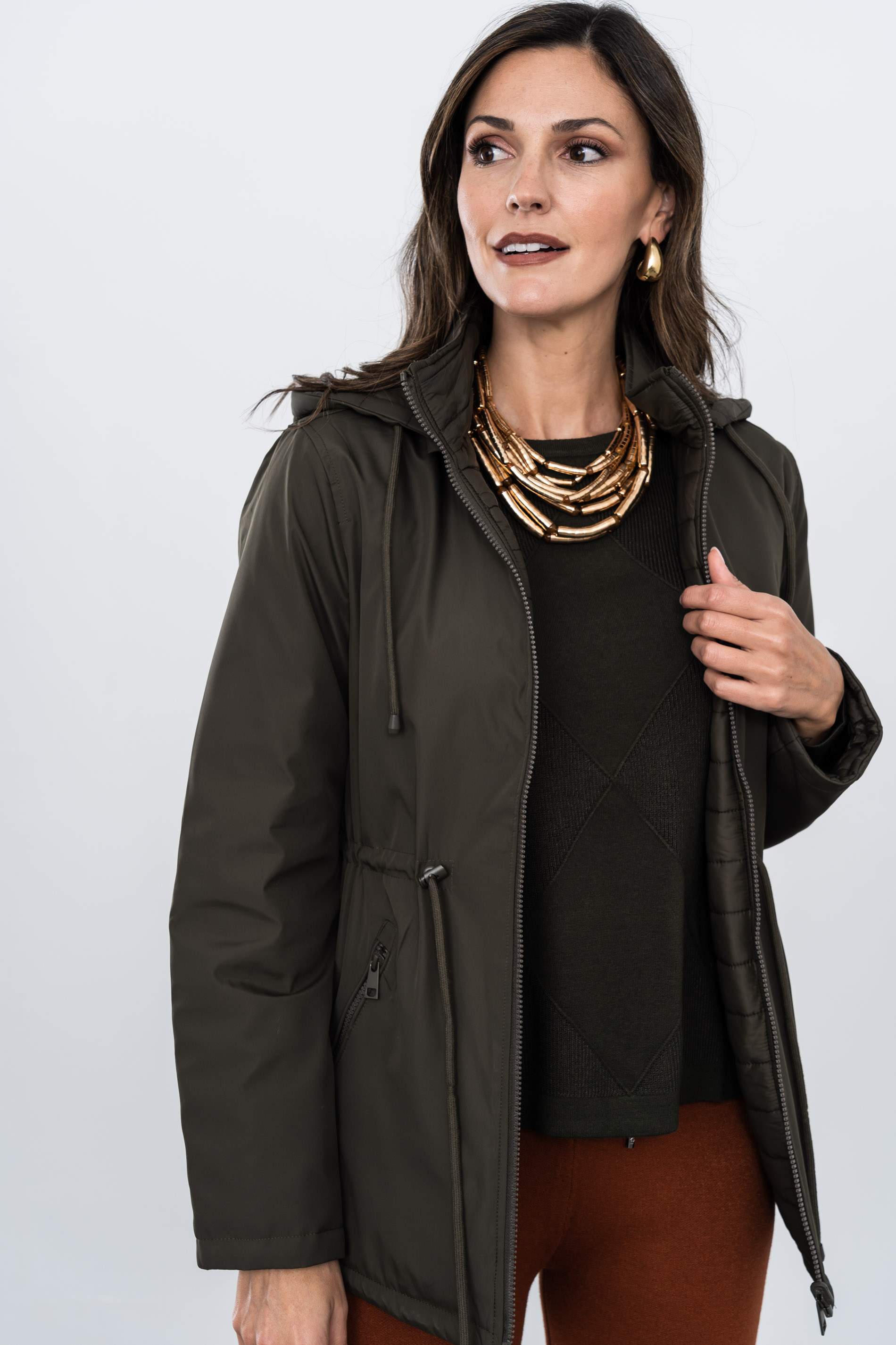 PARKA AJUSTABLE REVERSIBLE KAKI