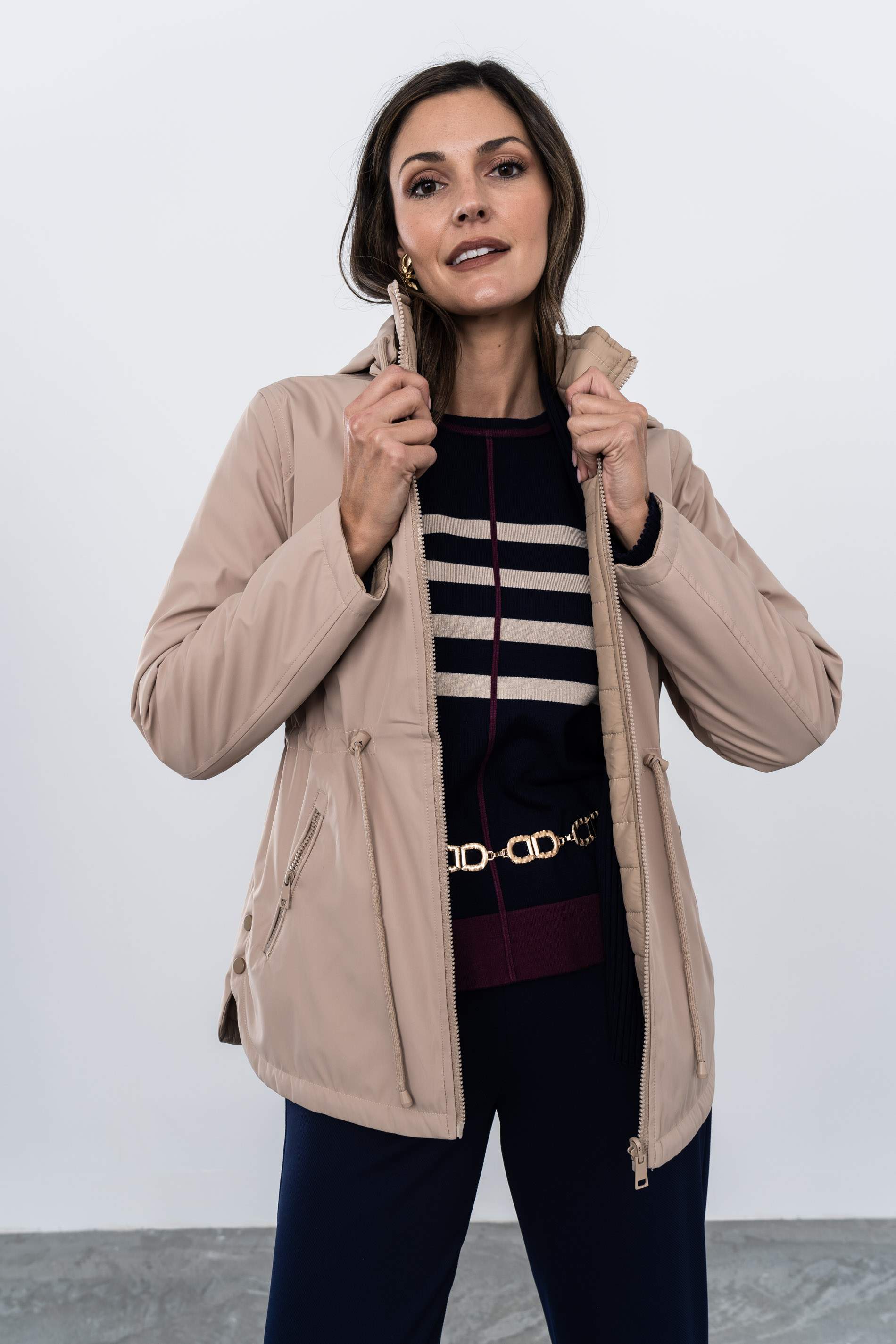 PARKA AJUSTABLE REVERSIBLE BEIGE