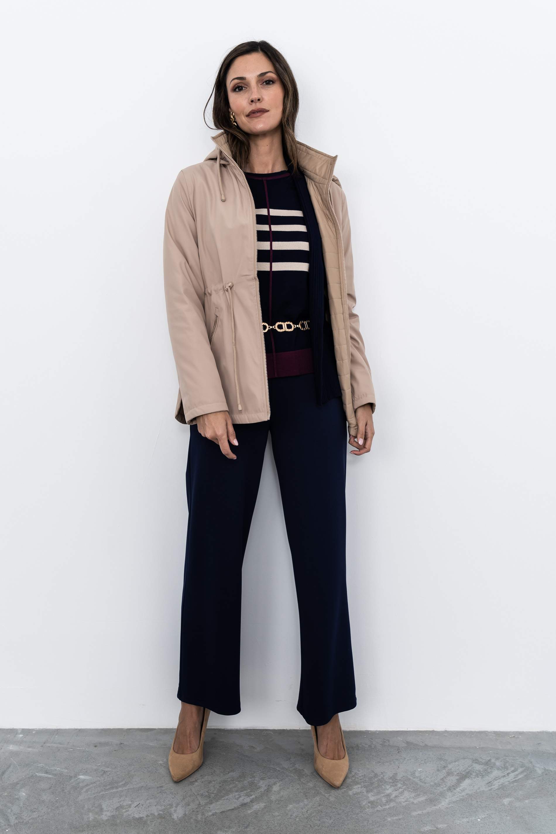 PARKA AJUSTABLE REVERSIBLE BEIGE