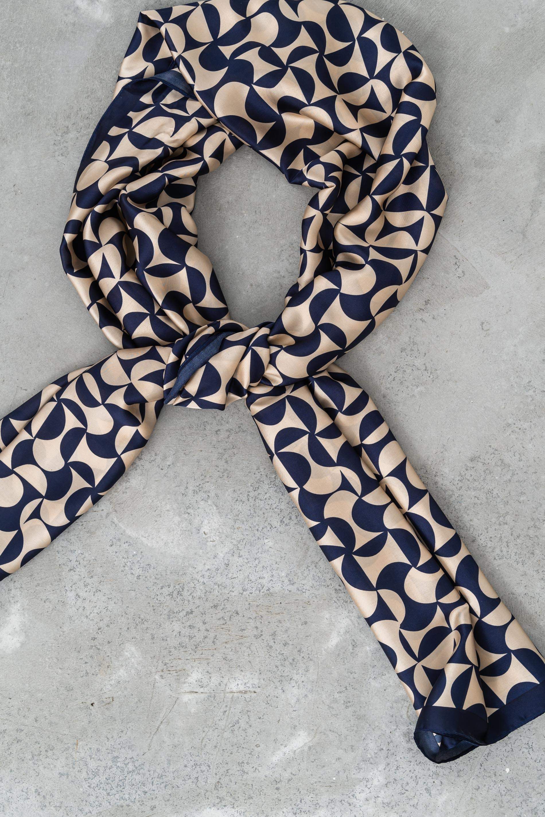 FOULARD EFECTO SEDA BICOLOR