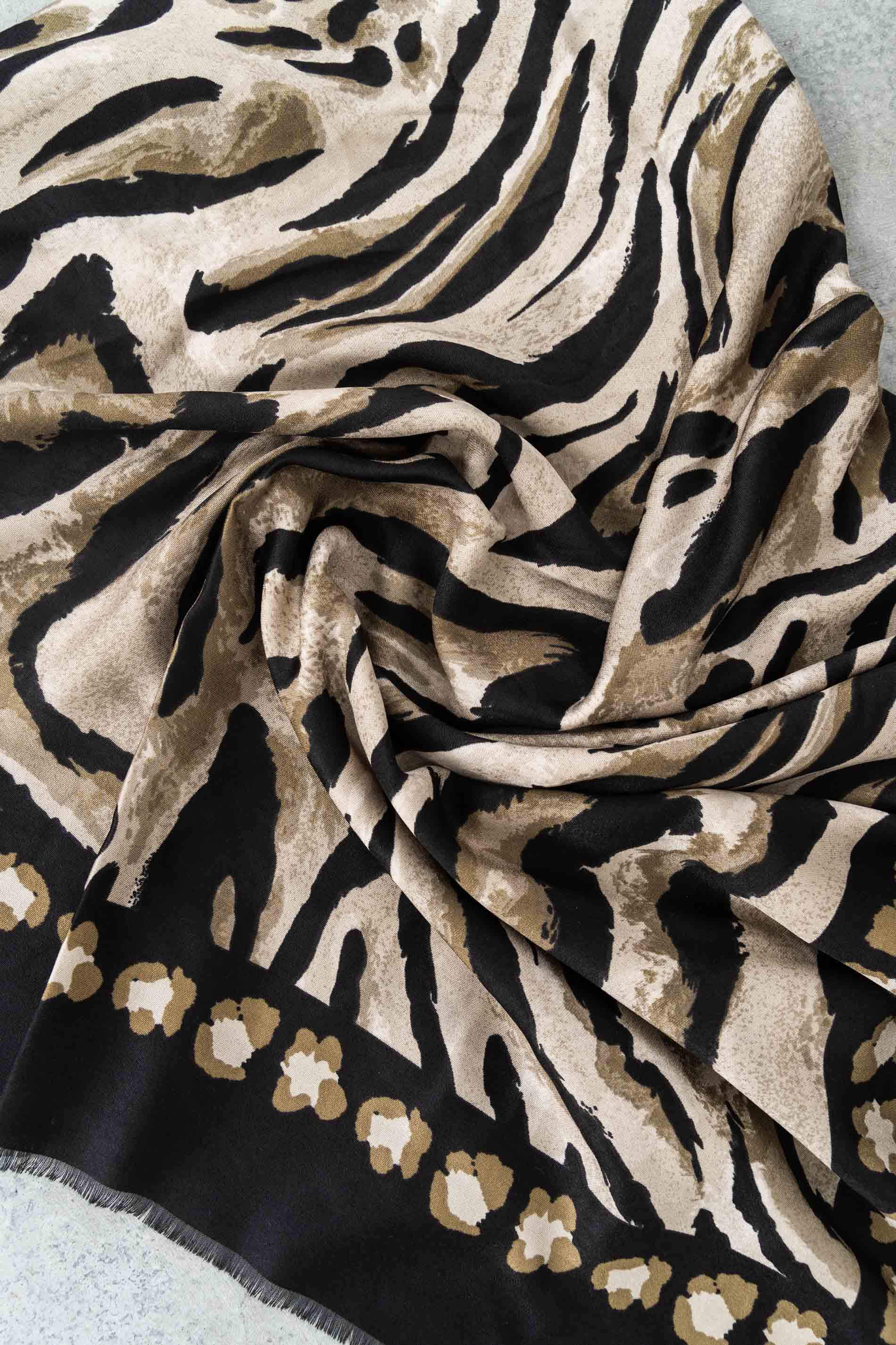 FOULARD ANIMAL COMBINADO KAKI