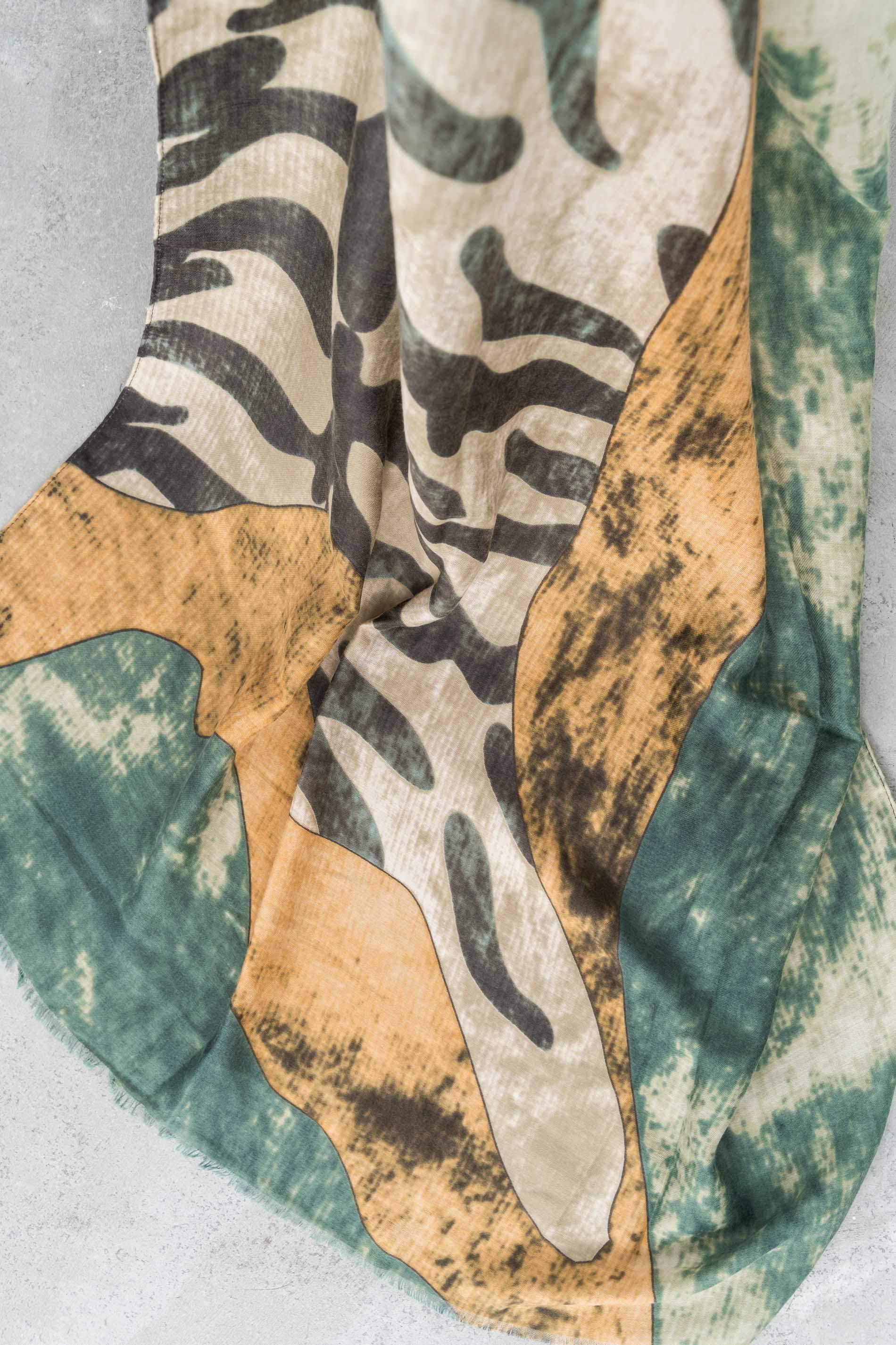 FOULARD ESTAMPADO JIRAFA VERDE