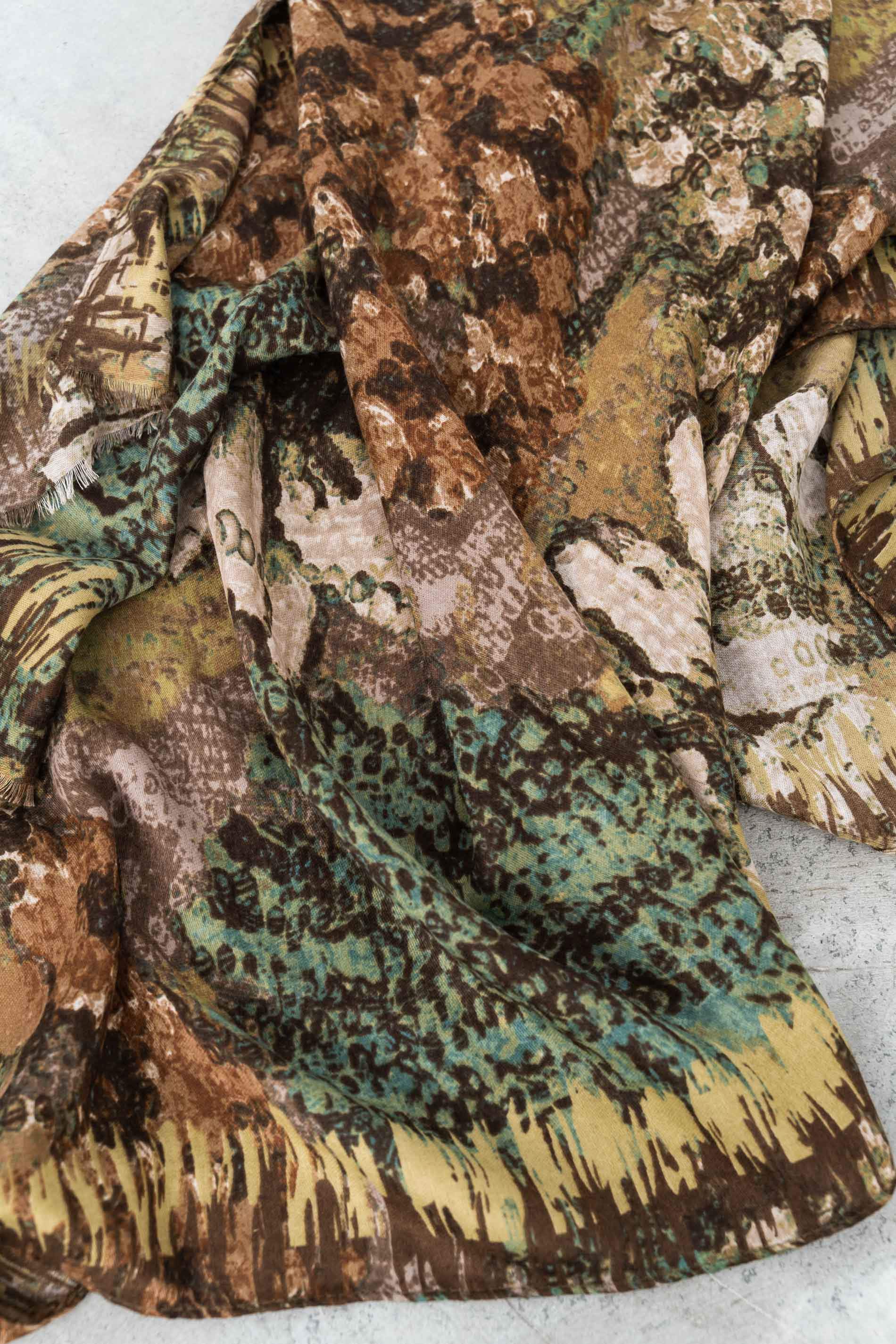 FOULARD FLOR PINCELADAS