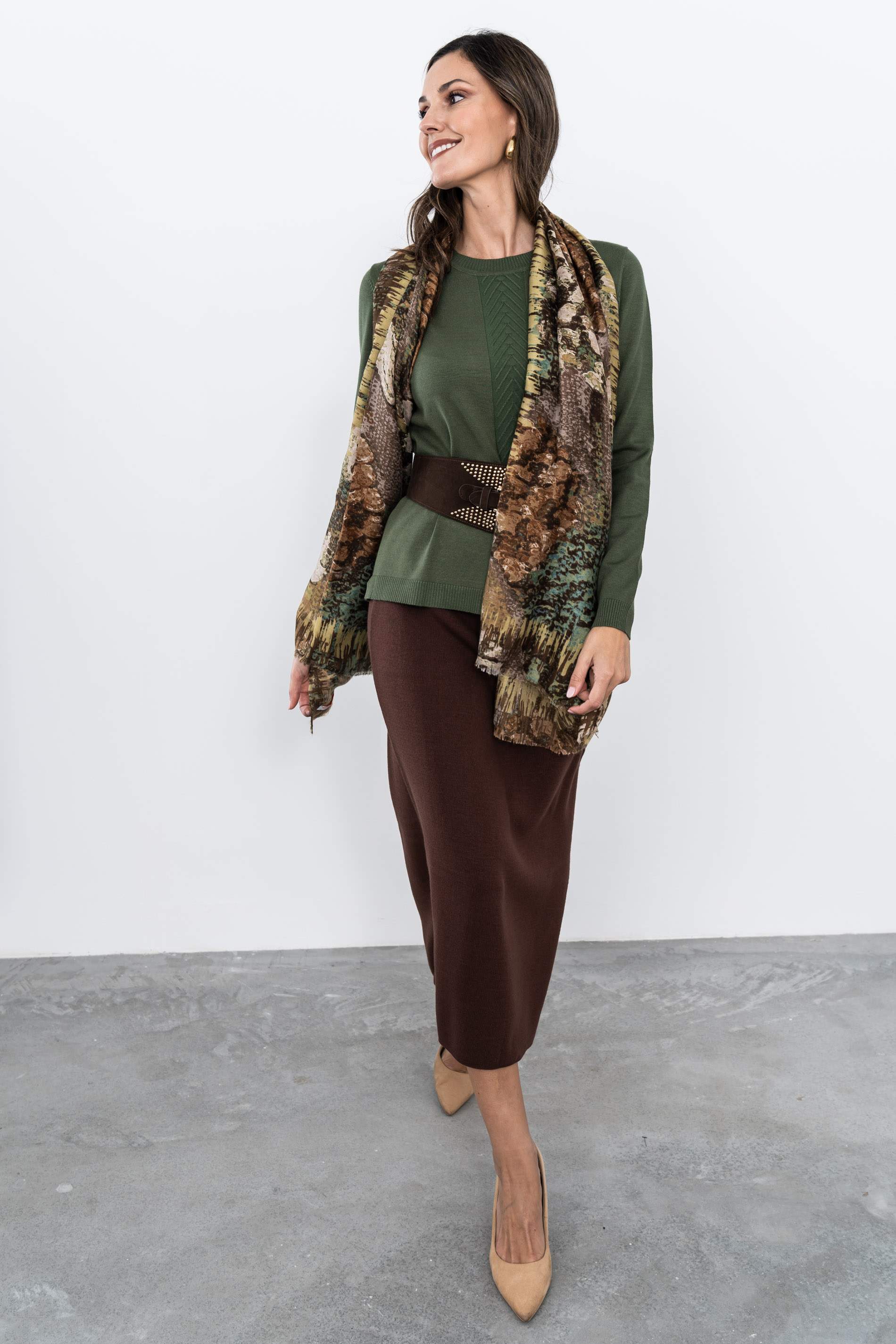 FOULARD FLOR PINCELADAS