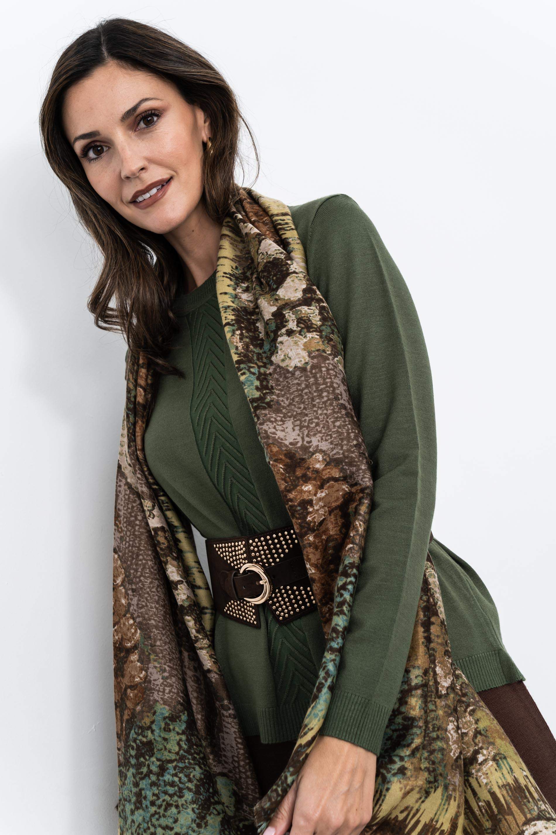 FOULARD FLOR PINCELADAS