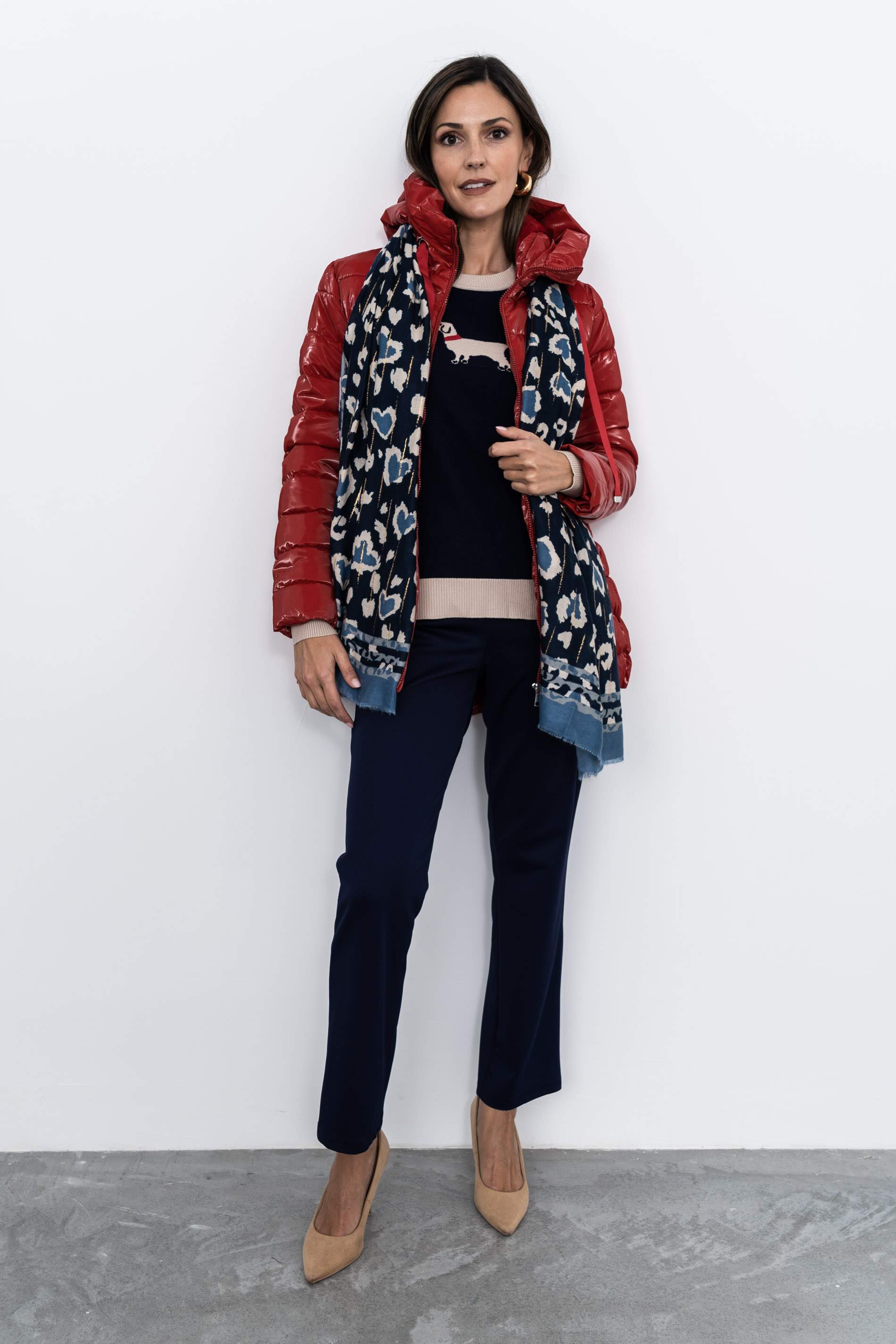 FOULARD ESTAMPADO ANIMAL ORO MARINO