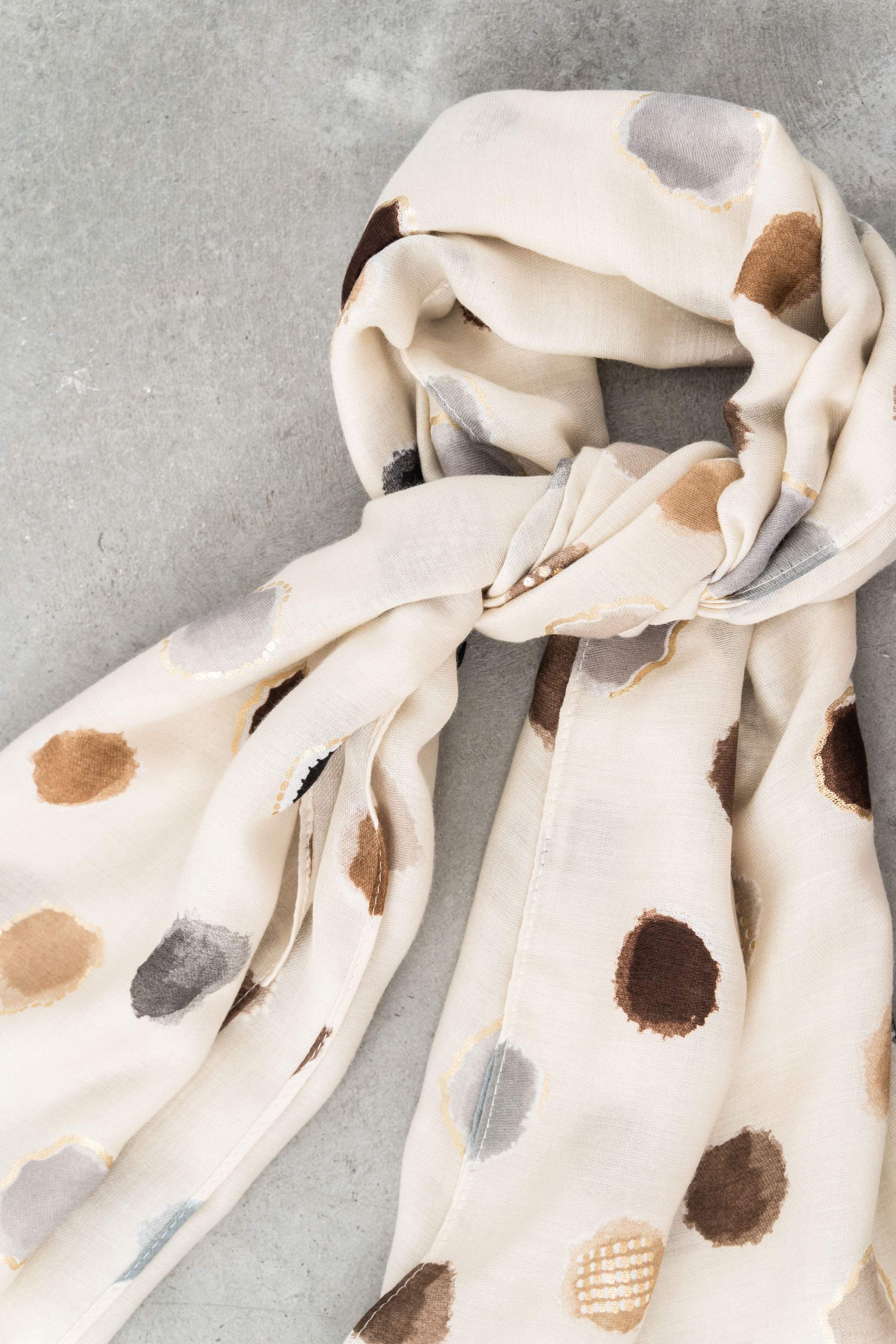 FOULARD TOPOS ORO CRUDO
