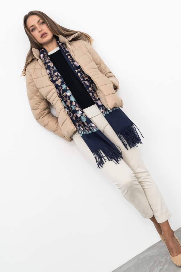 ESTOLA TODO BORDADOS MARINO