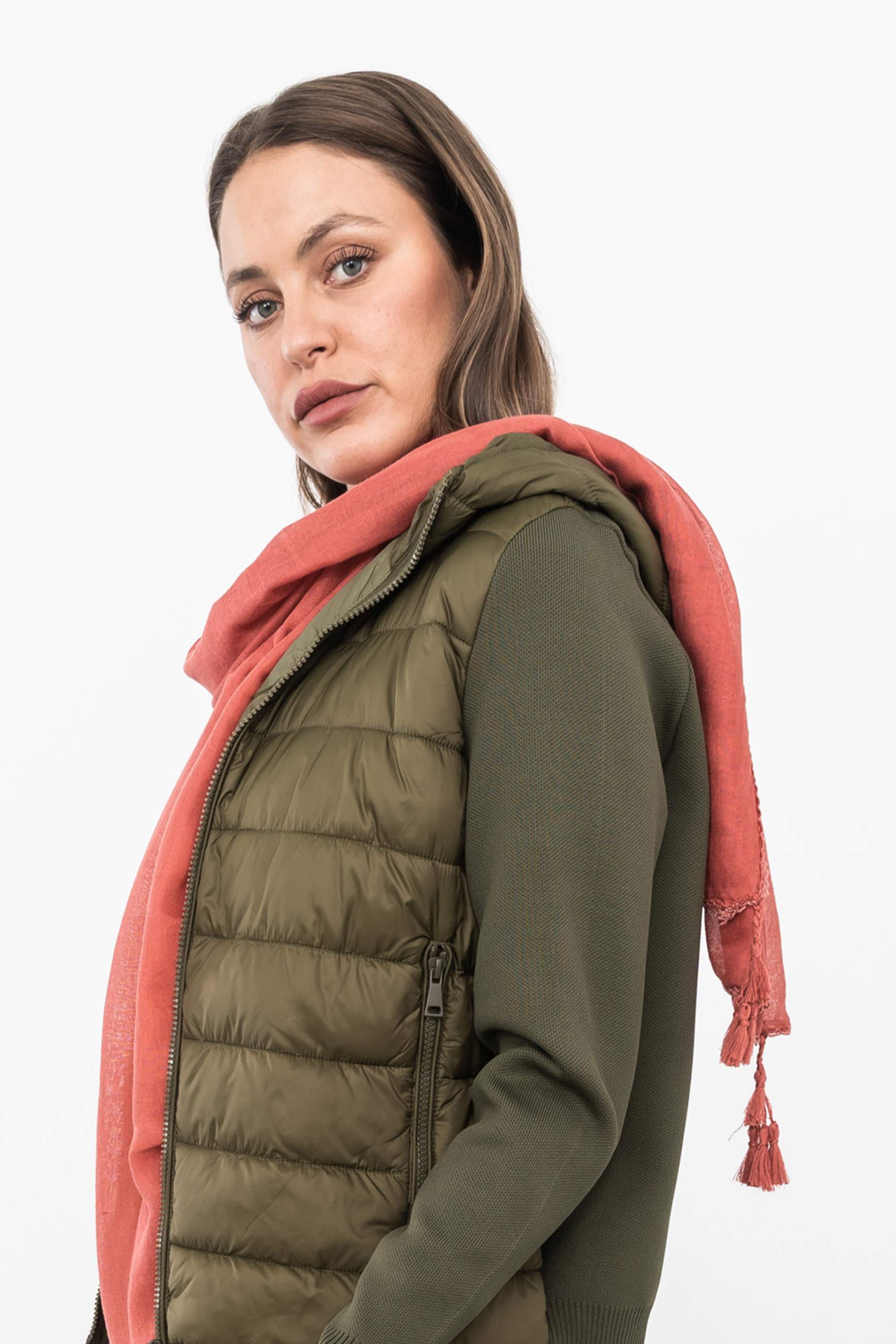 FOULARD LISO POMPONES CALDERA