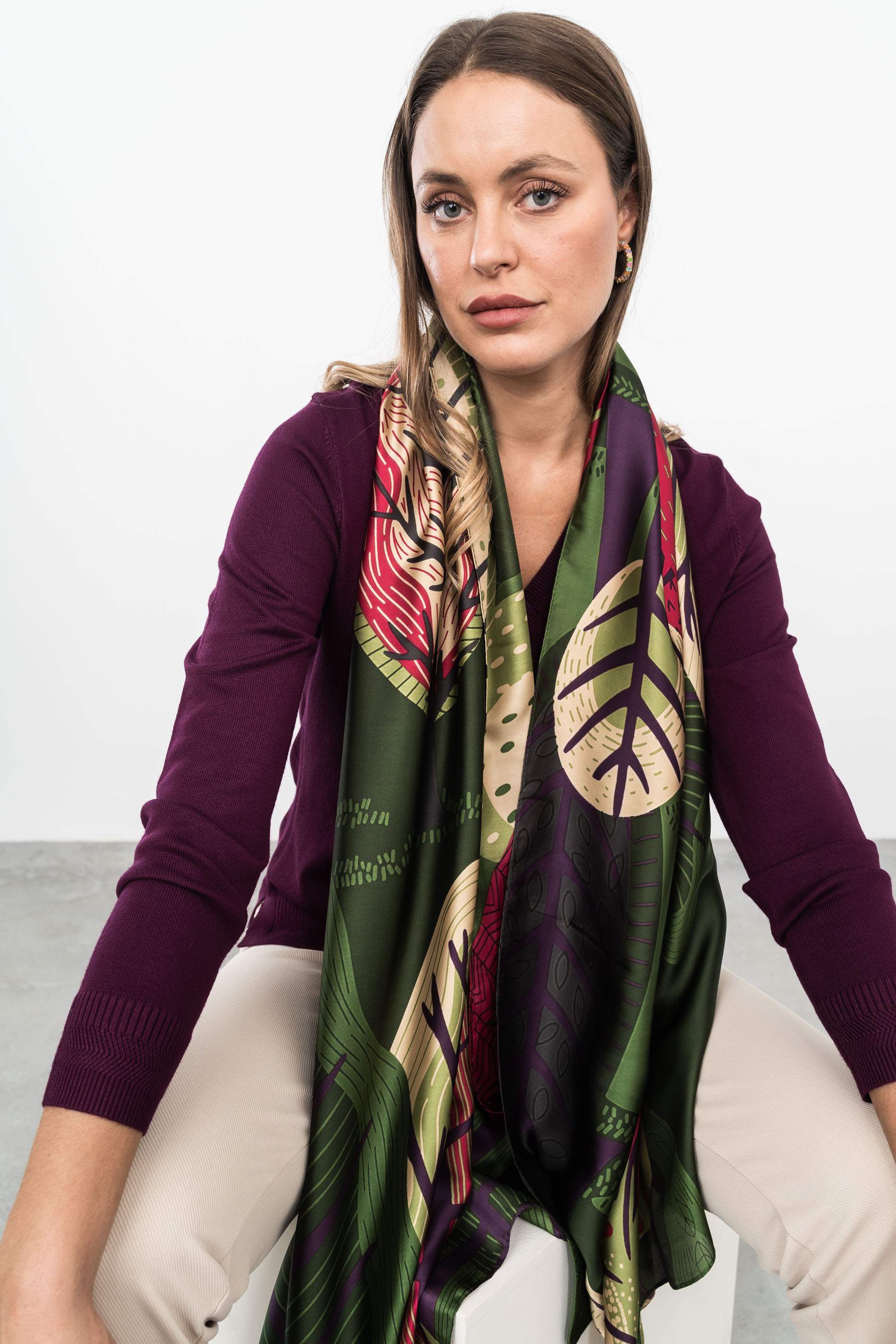 FOULARD EFECTO SEDA ÁRBOL