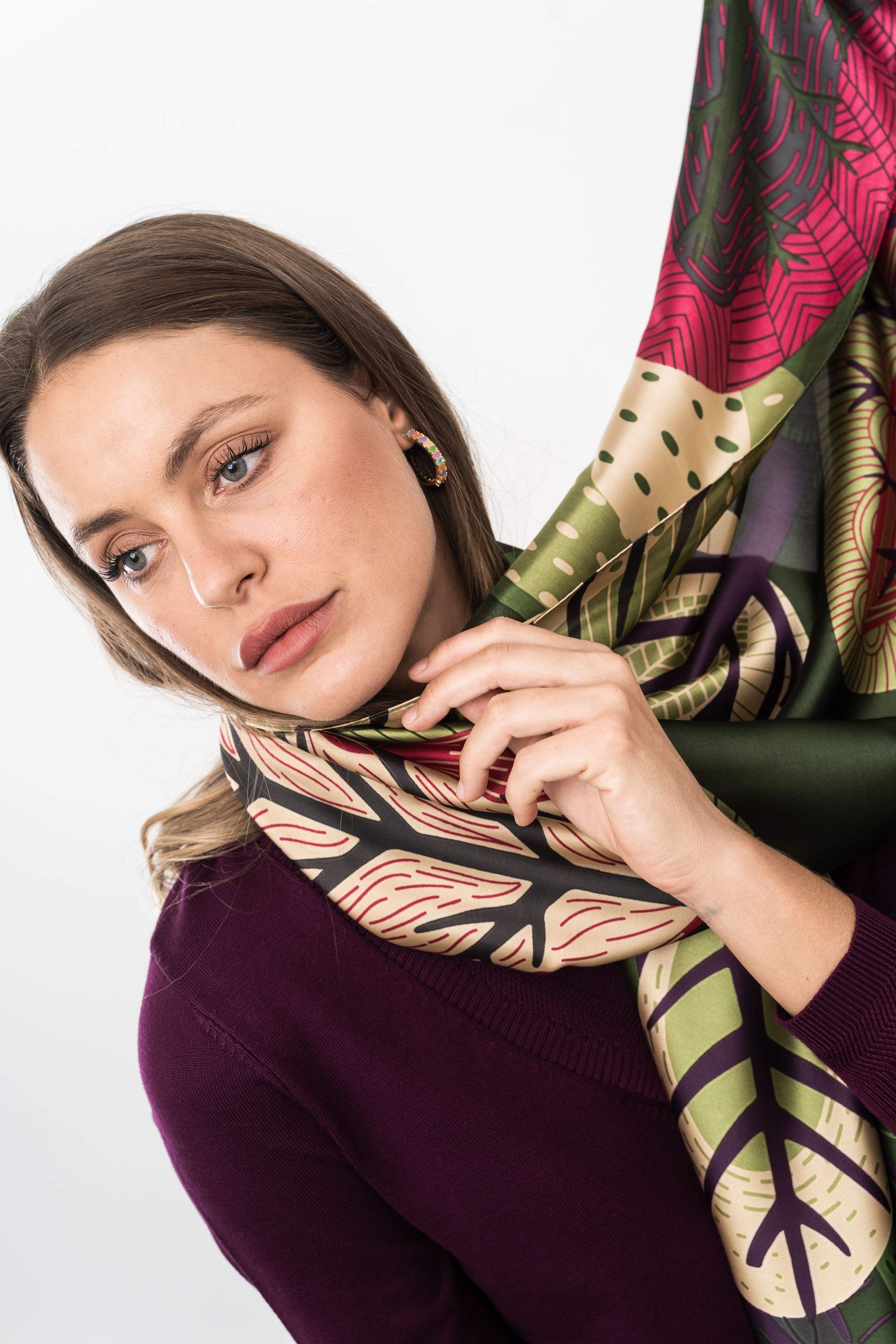 FOULARD EFECTO SEDA ÁRBOL