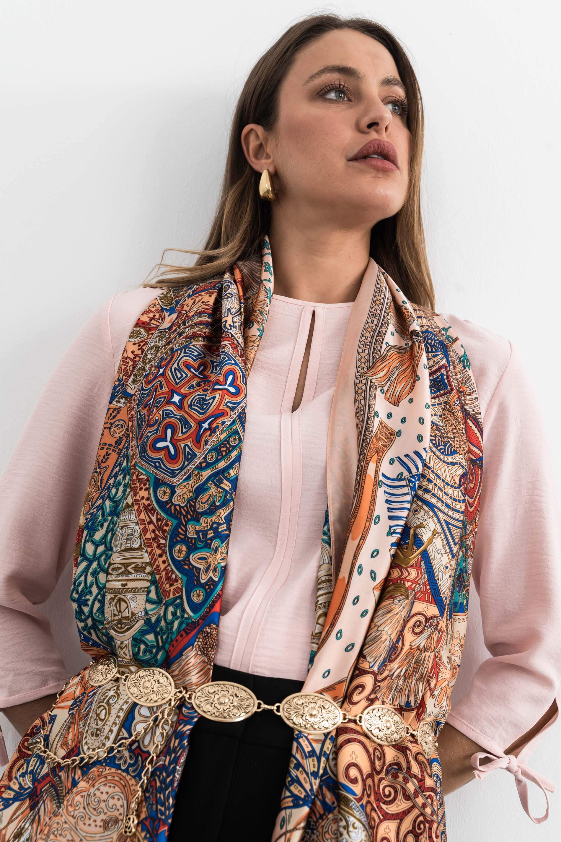 FOULARD EFECTO SEDA JINETE